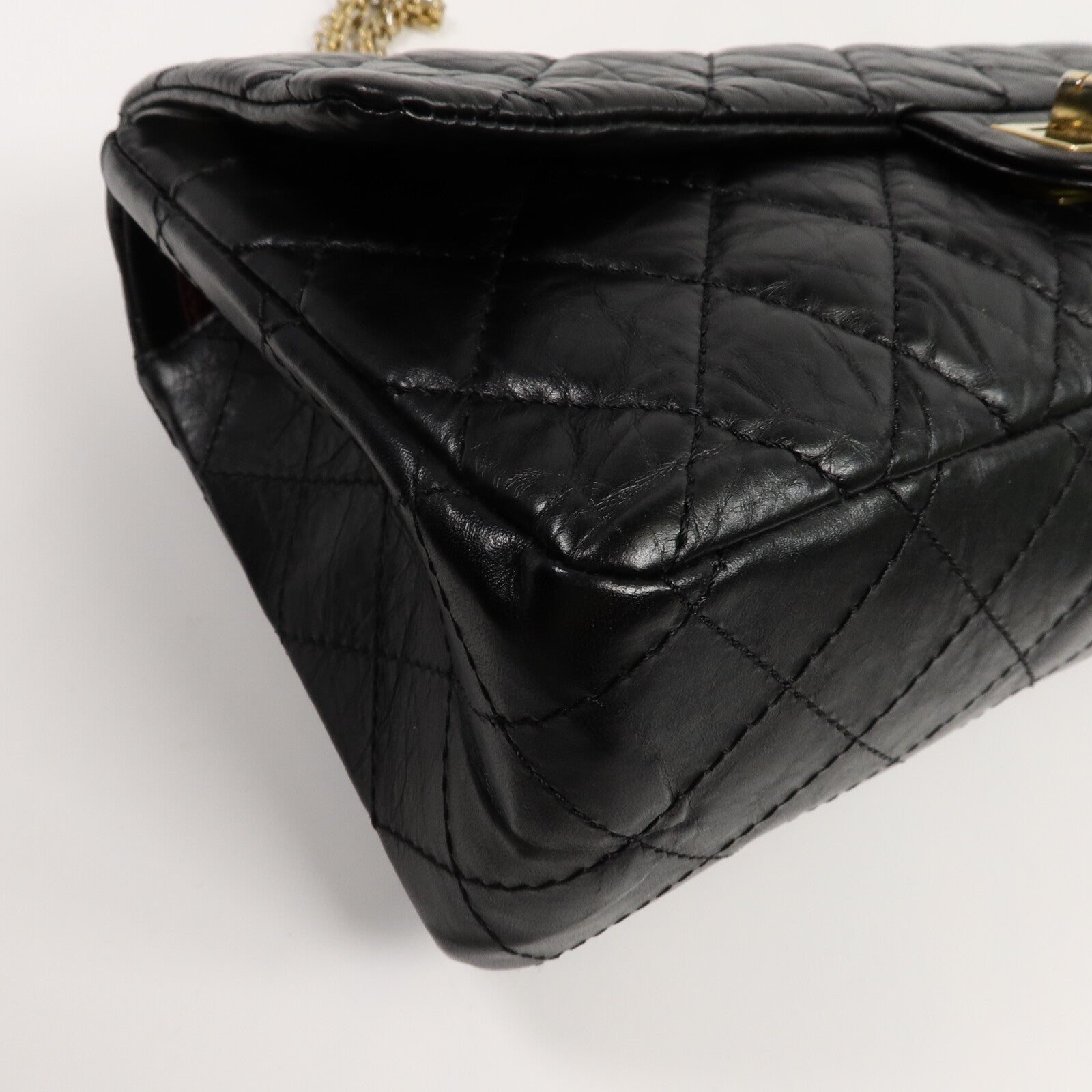 CHANEL 牛皮皮革2.55 Medium鏈帶肩背袋