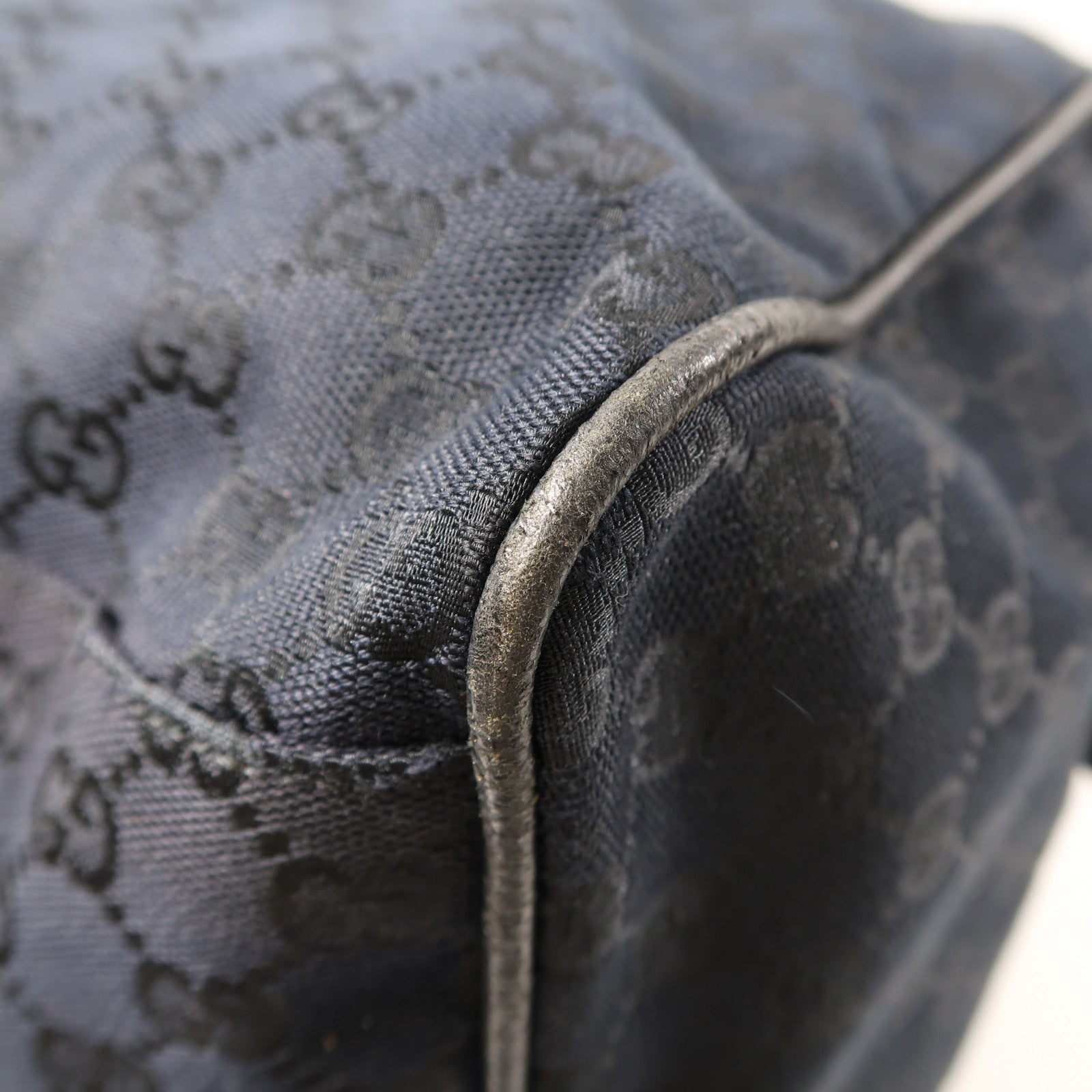 GUCCI 帆布Tote Bag肩背袋黑色