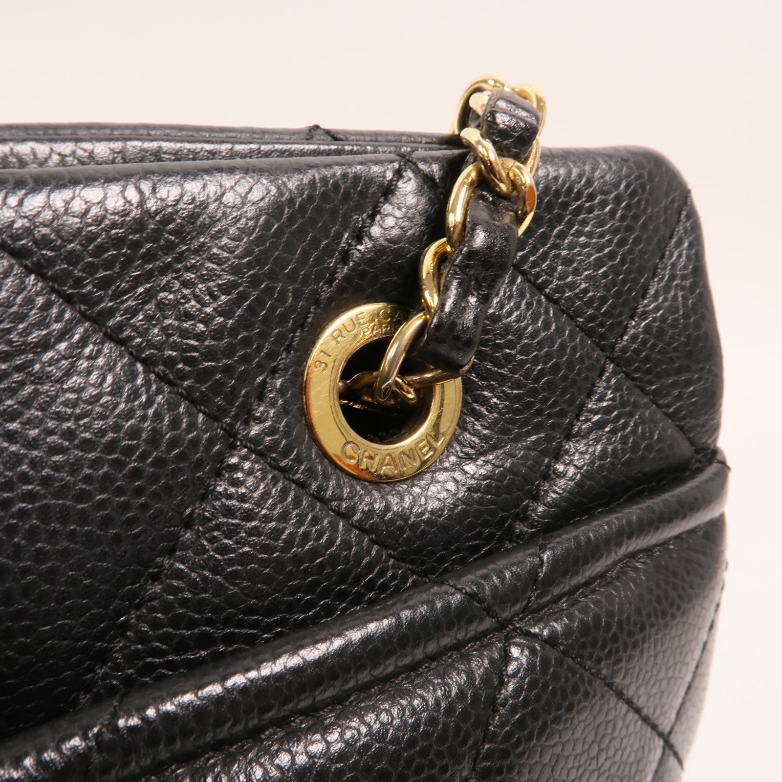 CHANEL 牛皮皮革Timeless CC Tote Bag金扣鏈帶手挽袋