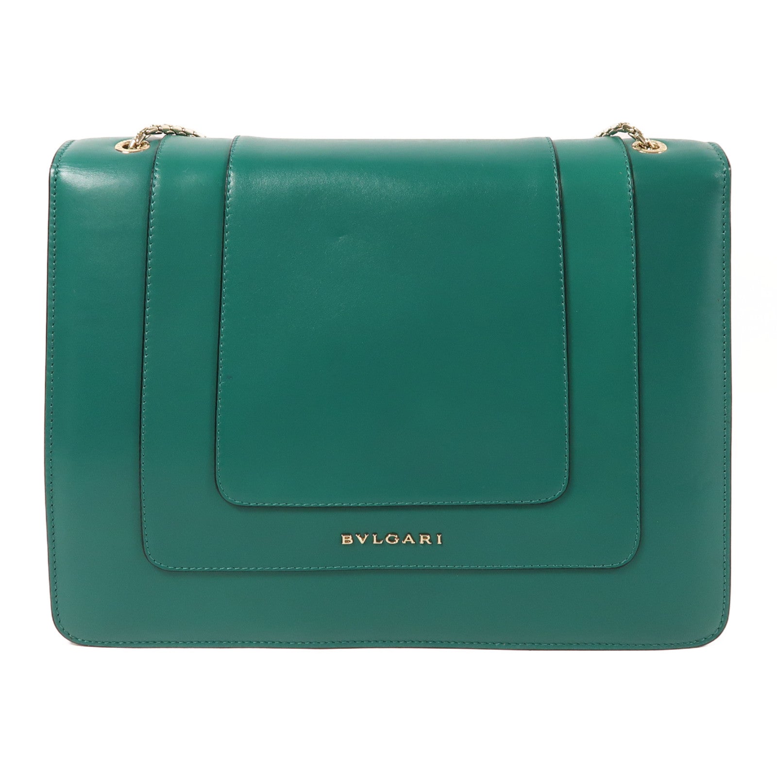 BVLGARI 牛皮皮革Serpenti Forever金扣鏈帶肩背袋