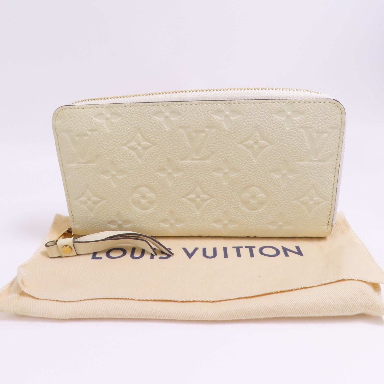 LOUIS VUITTON Monogram Empreinte Zippy Wallet金扣長錢包