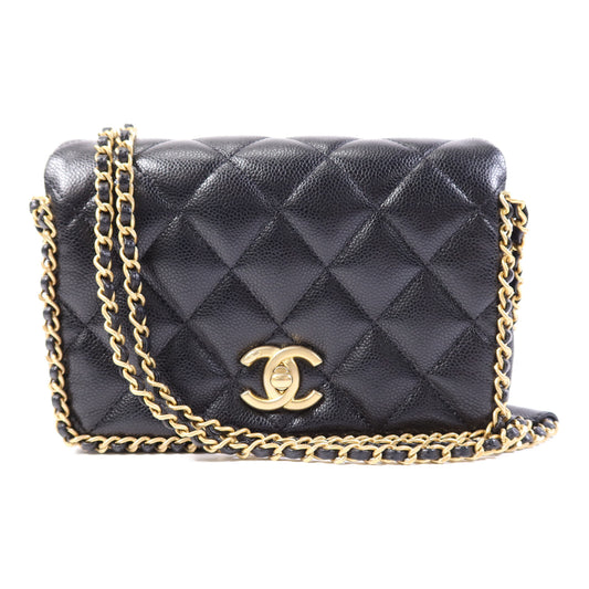 CHANEL 牛皮皮革Seasonal Matelasse金扣鏈帶肩背袋