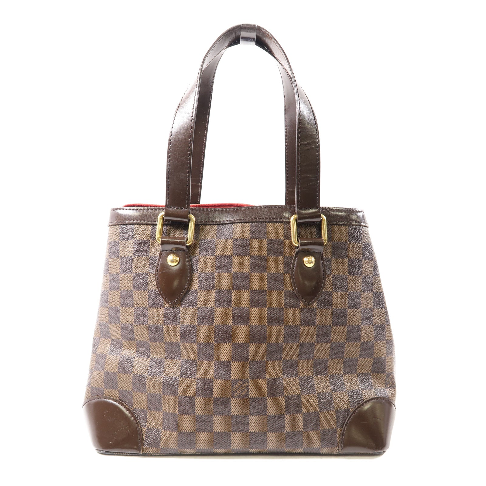 LOUIS VUITTON 【激減優惠】Damier Hampstead PM金扣手挽袋啡色
