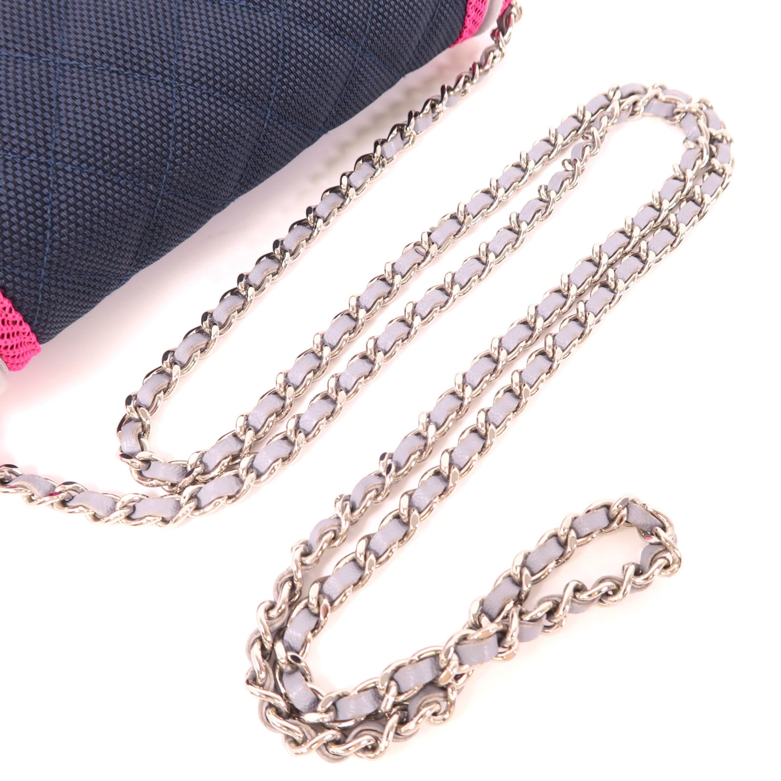 CHANEL 帆布/牛皮皮革WOC Wallet On Chain鏈帶肩背袋