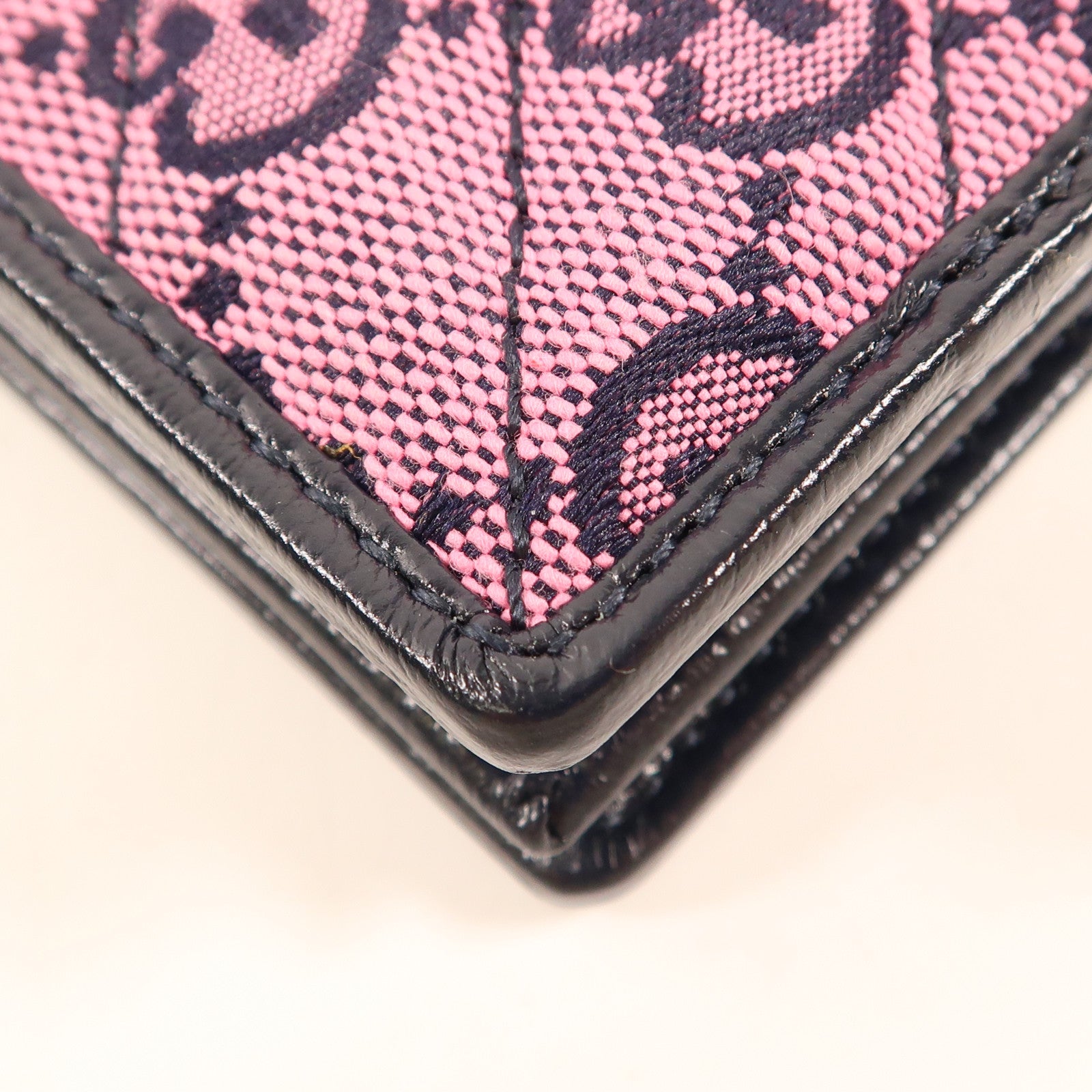 GUCCI 帆布/牛皮皮革Wallet銀扣錢包