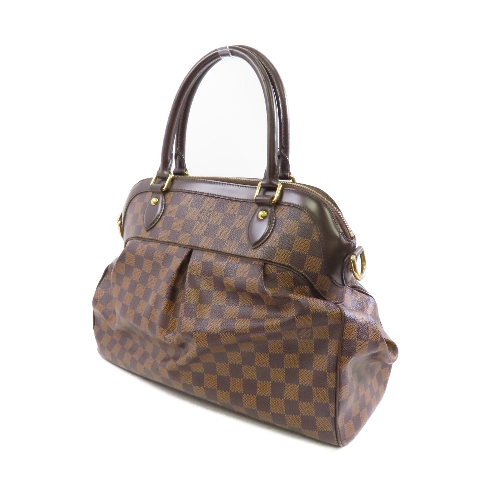 LOUIS VUITTON Damier Tivoli GM金扣手挽肩背兩用袋啡色