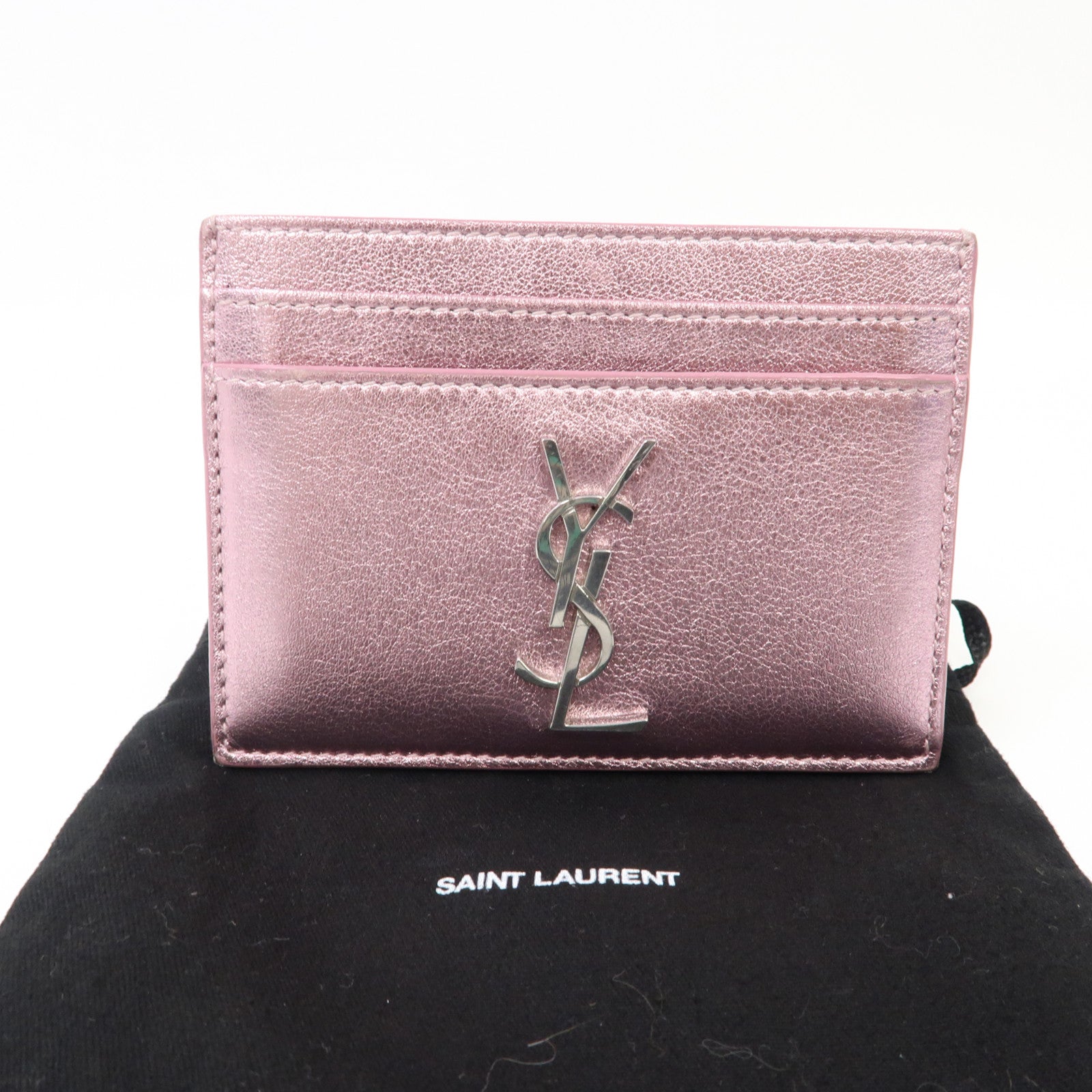 SAINT LAURENT 牛皮皮革Card Case卡片套紫色