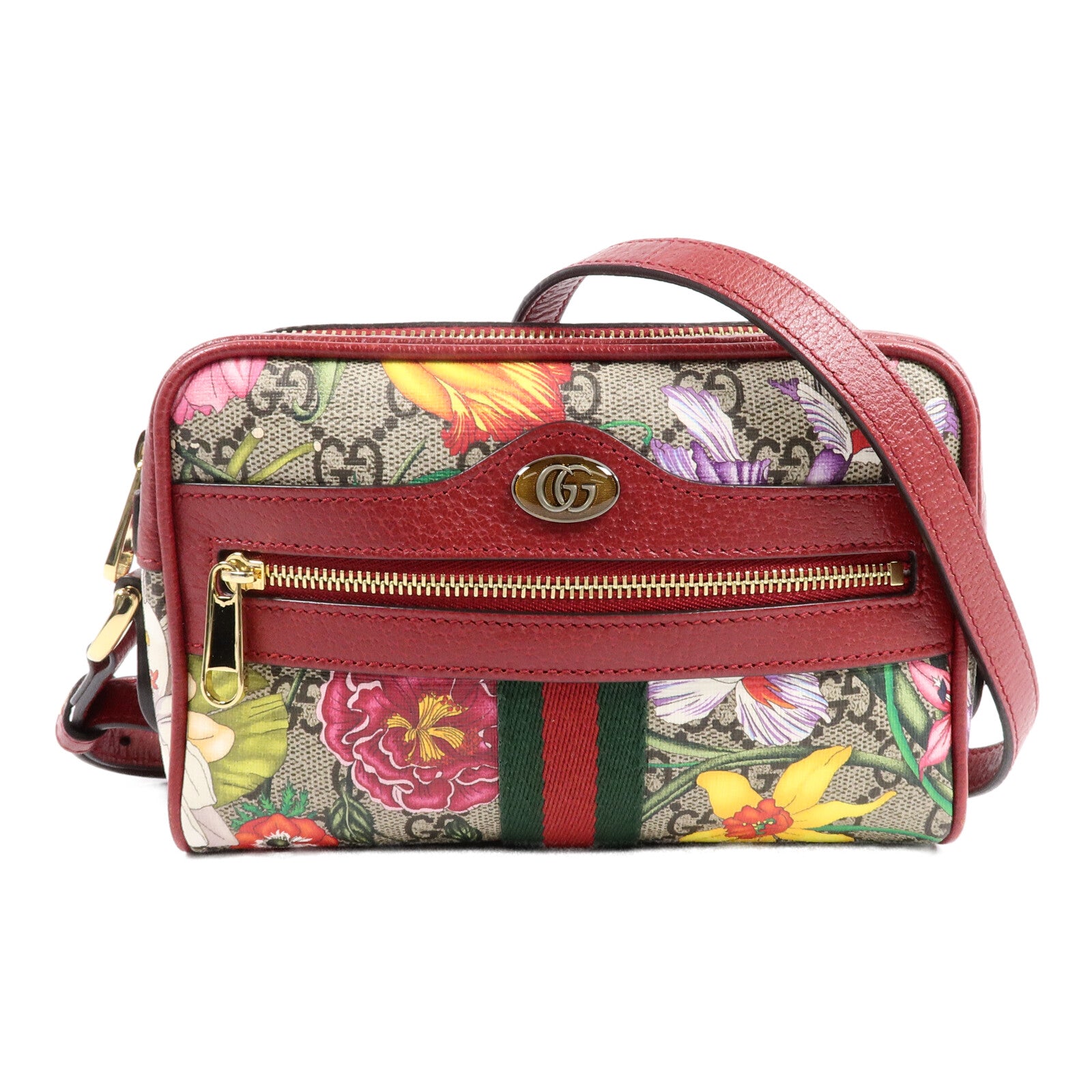 GUCCI 塗層帆布Ophidia GG Supreme Floral肩背袋