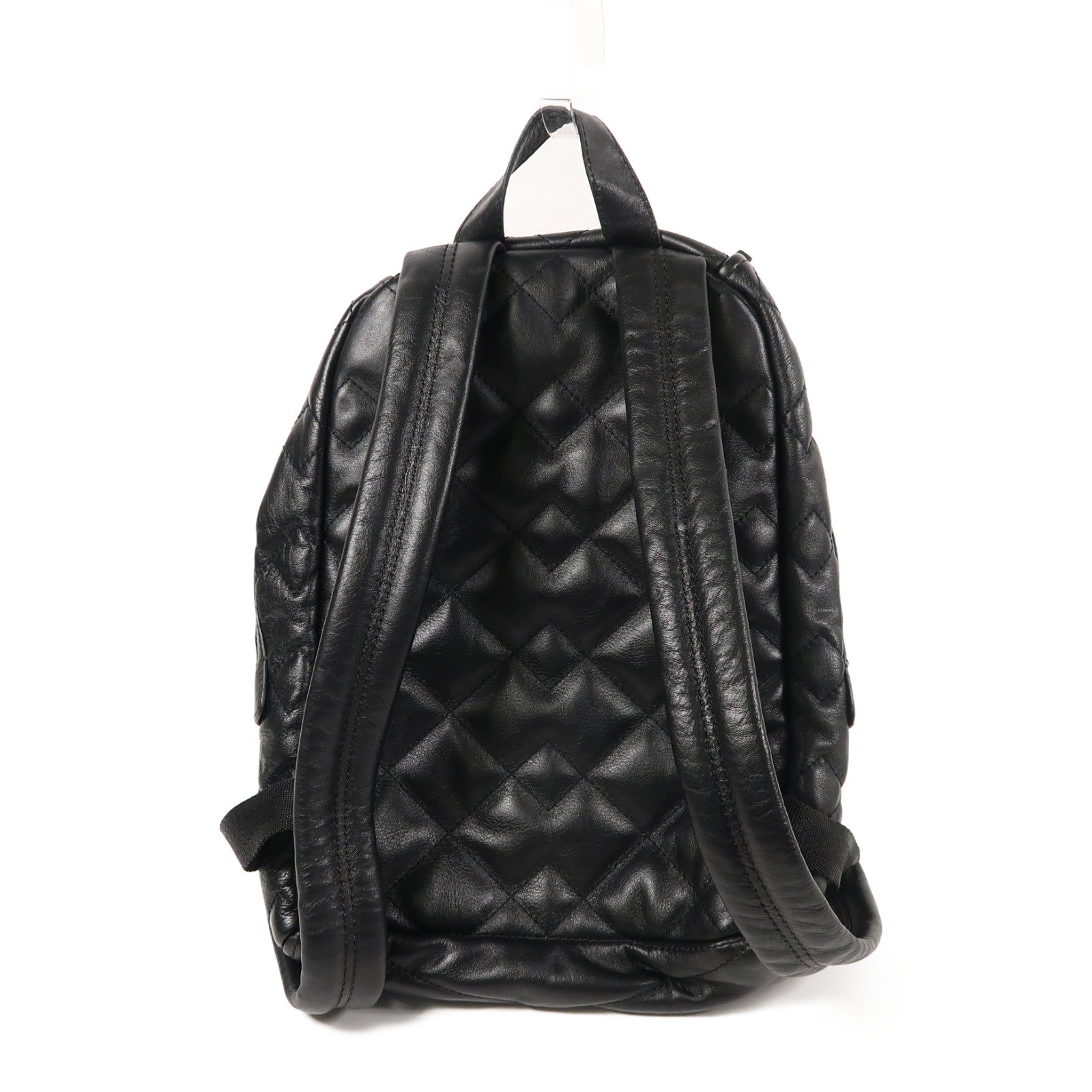 MARC BY MARC JACOBS 羊皮皮革Backpack銀扣背包黑色