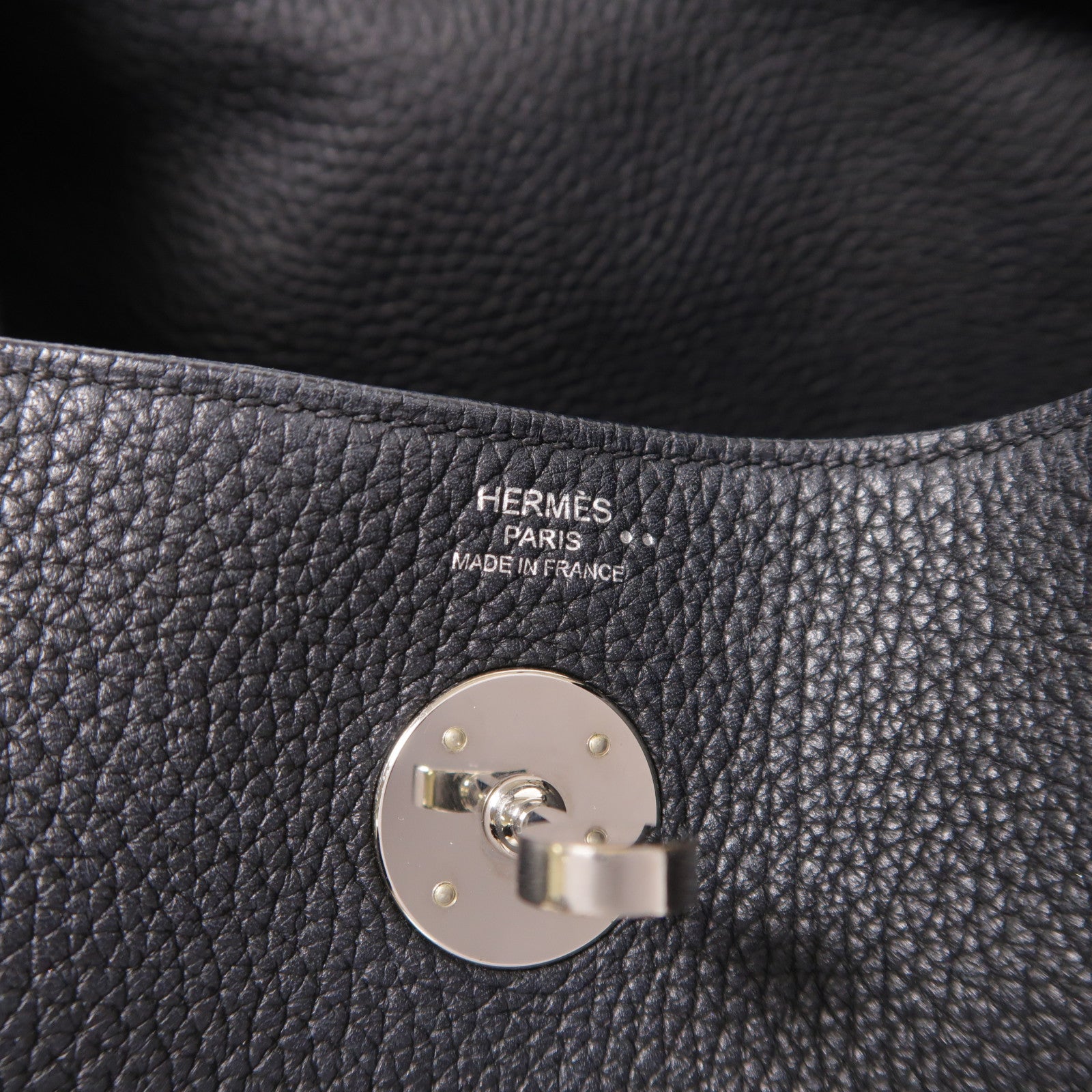 HERMES Clemence皮革/鱷魚皮革Lindy 26 Touch銀扣手挽肩背兩用袋