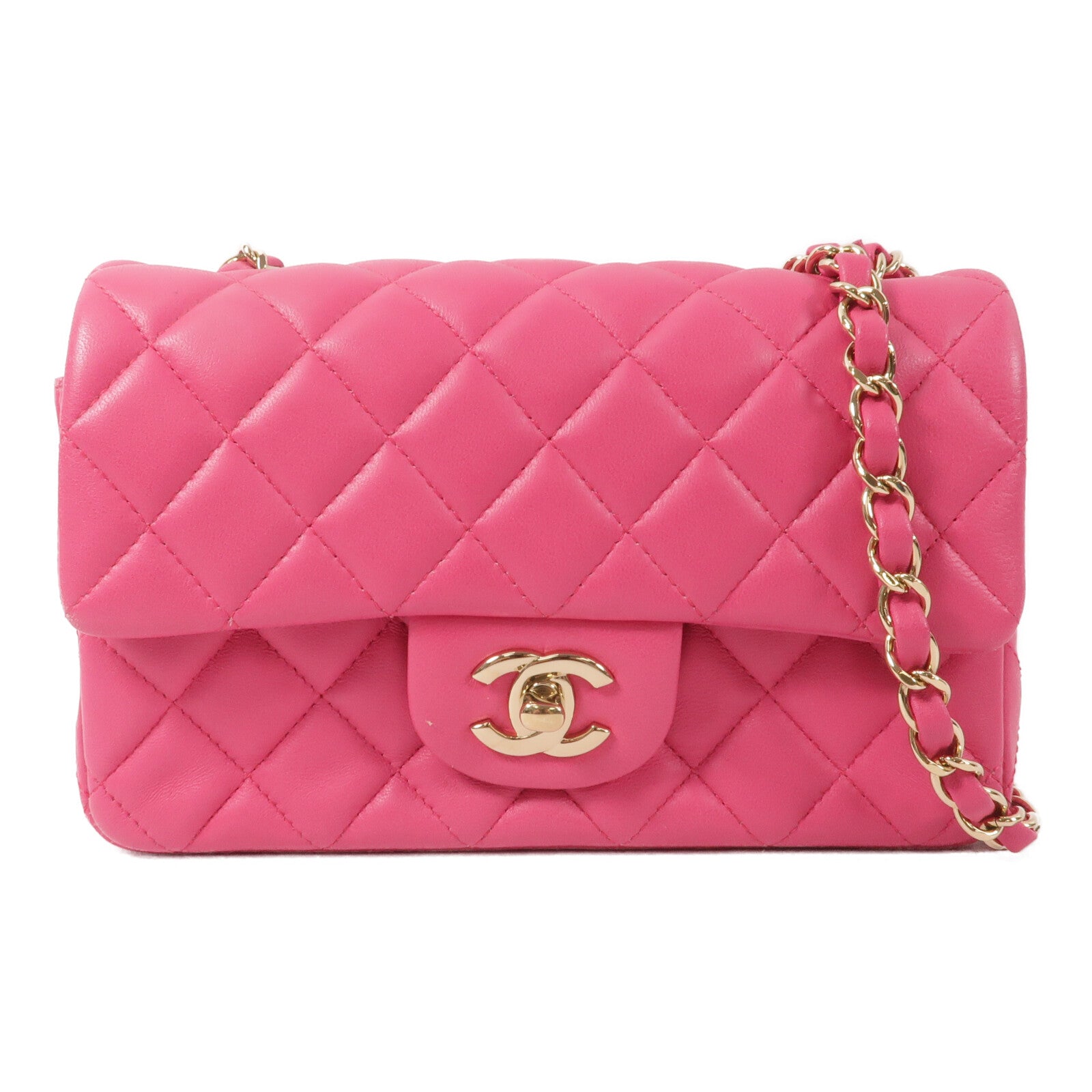 CHANEL 羊皮皮革Mini Classic 20鏈帶肩背袋
