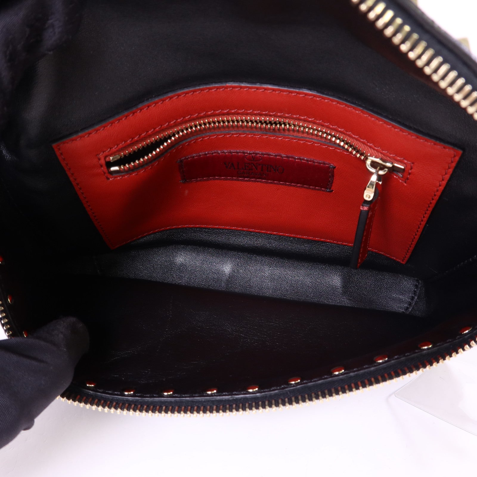 Valentino 牛皮皮革Waist Bag金扣腰包