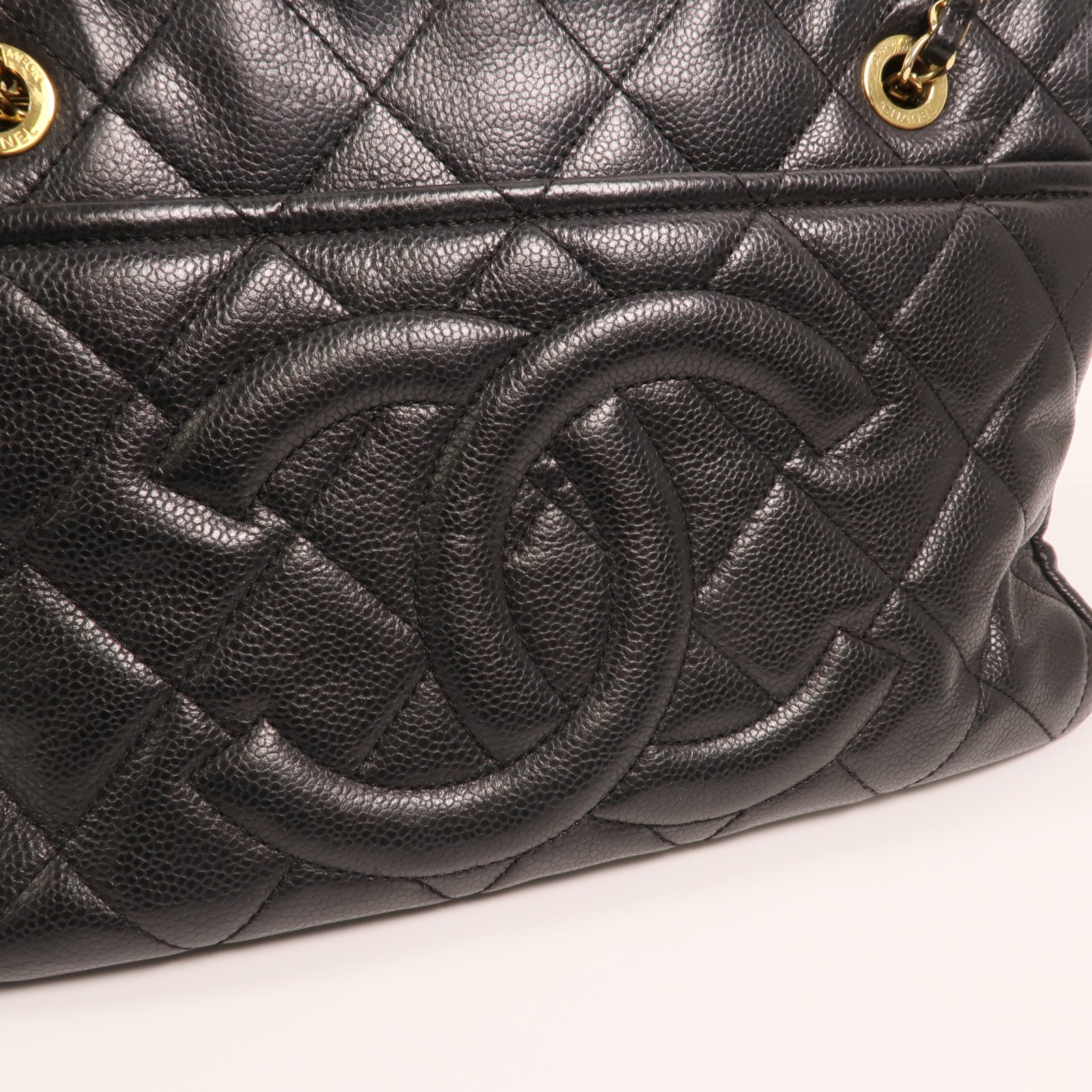 CHANEL 牛皮皮革Timeless CC Tote Bag金扣鏈帶手挽袋