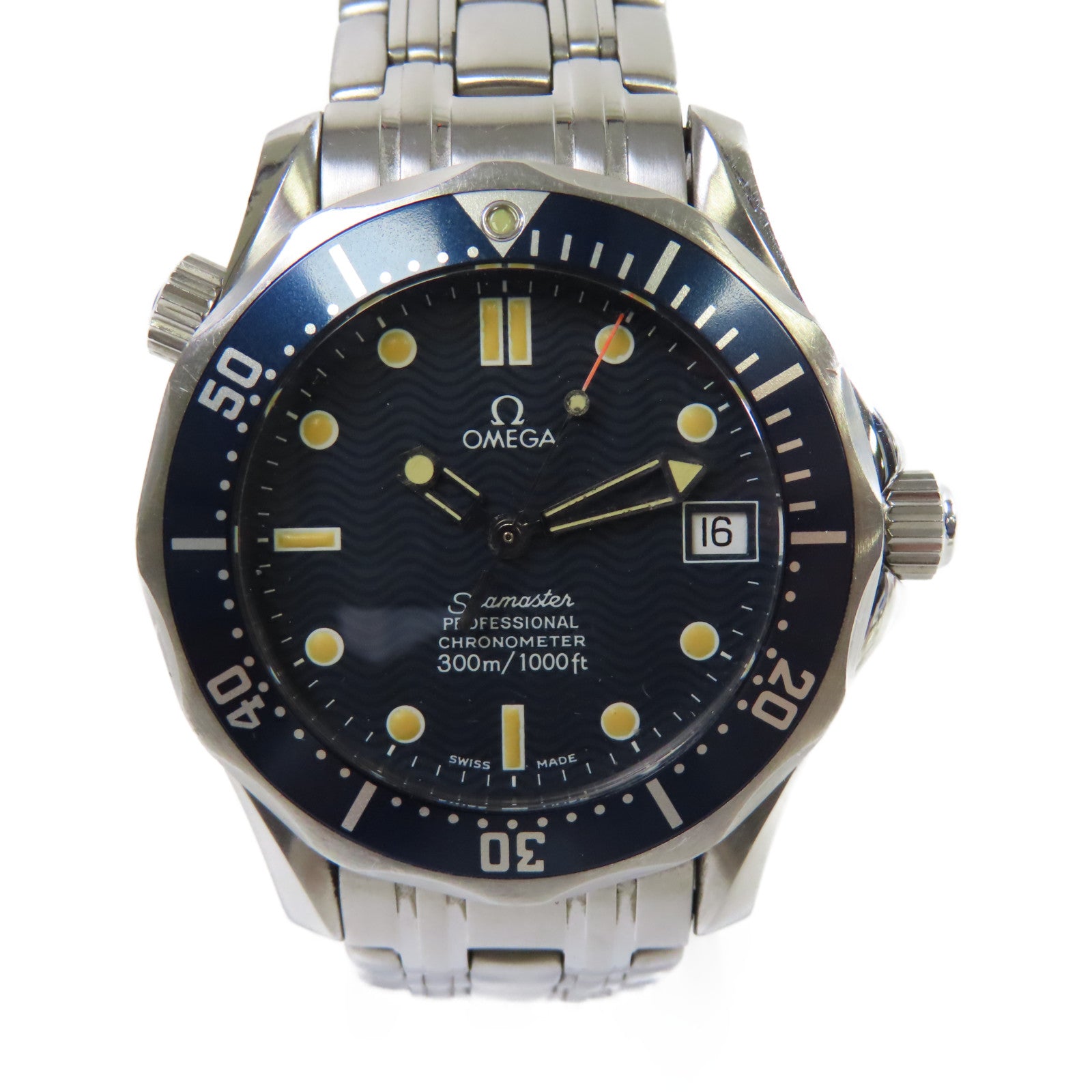 OMEGA Seamaster 33mm Watch不鏽鋼自動機芯手錶深藍色