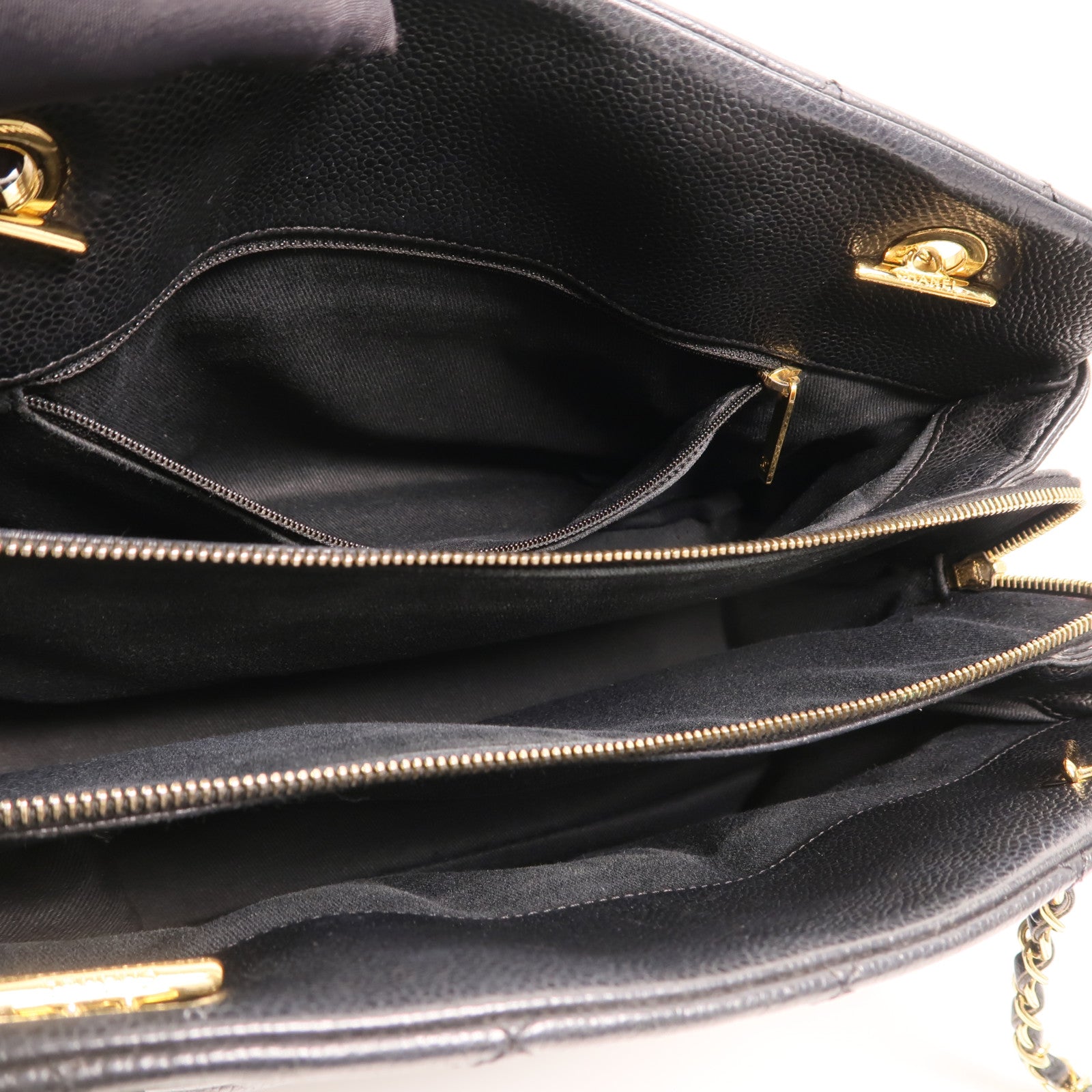 CHANEL 牛皮皮革Timeless CC Tote Bag金扣鏈帶手挽袋