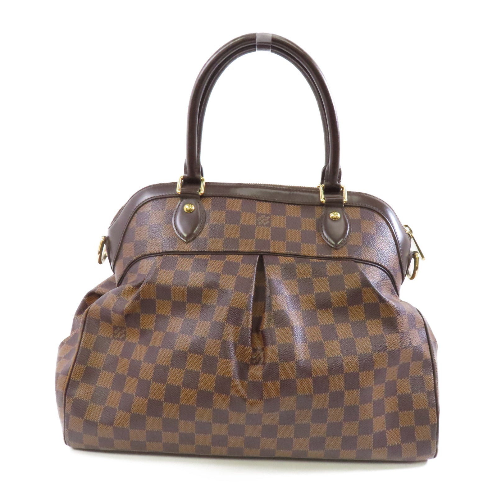 LOUIS VUITTON Damier Tivoli GM金扣手挽肩背兩用袋啡色