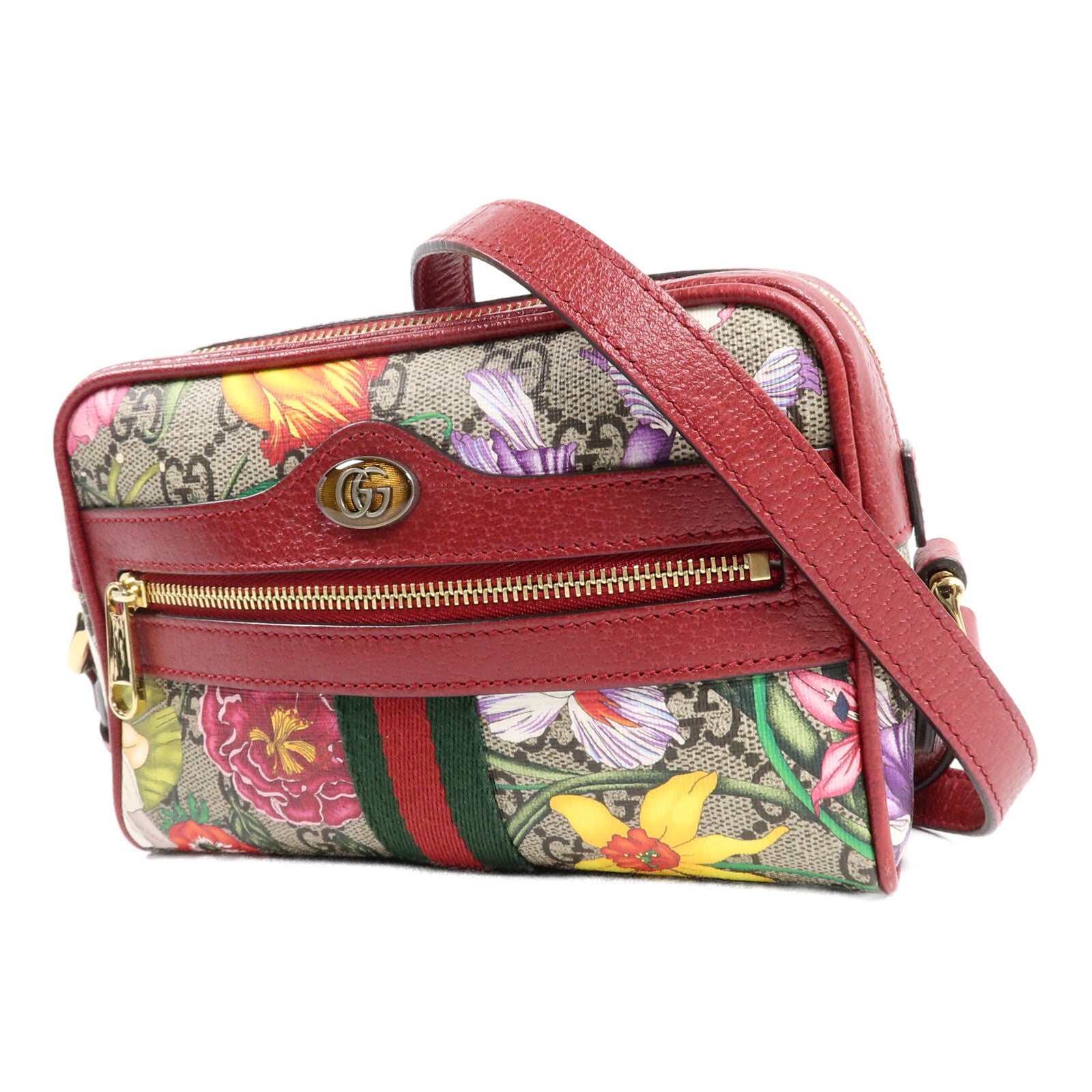 GUCCI 塗層帆布Ophidia GG Supreme Floral肩背袋
