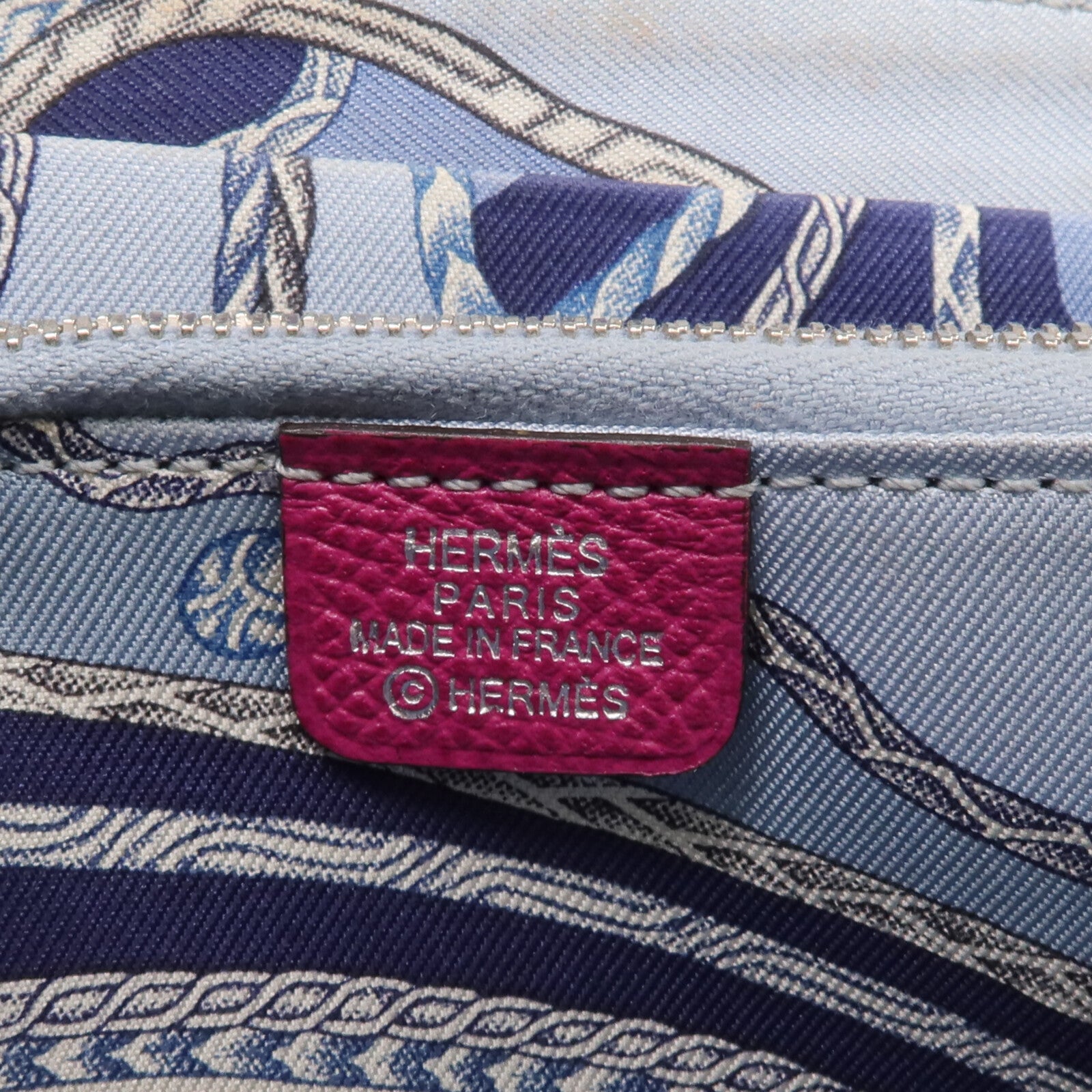 HERMES Epsom皮革Silk In Long Wallet長錢包Rose Pourpre