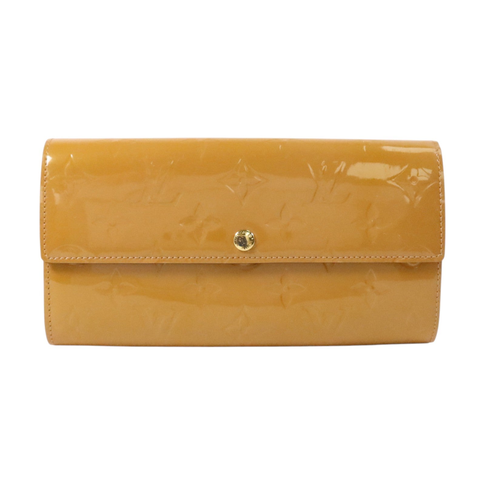 LOUIS VUITTON Monogram Vernis Sarah Long Wallet金扣長錢包