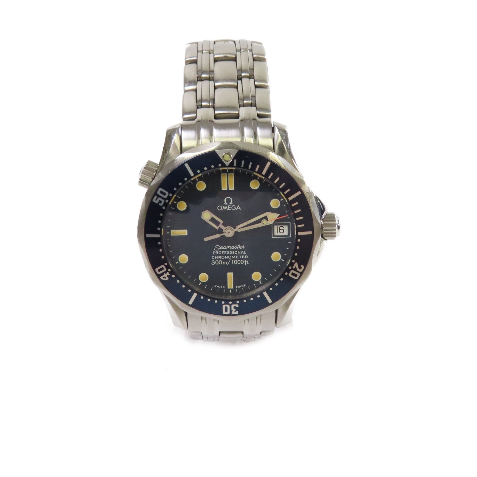 OMEGA Seamaster 33mm Watch不鏽鋼自動機芯手錶深藍色
