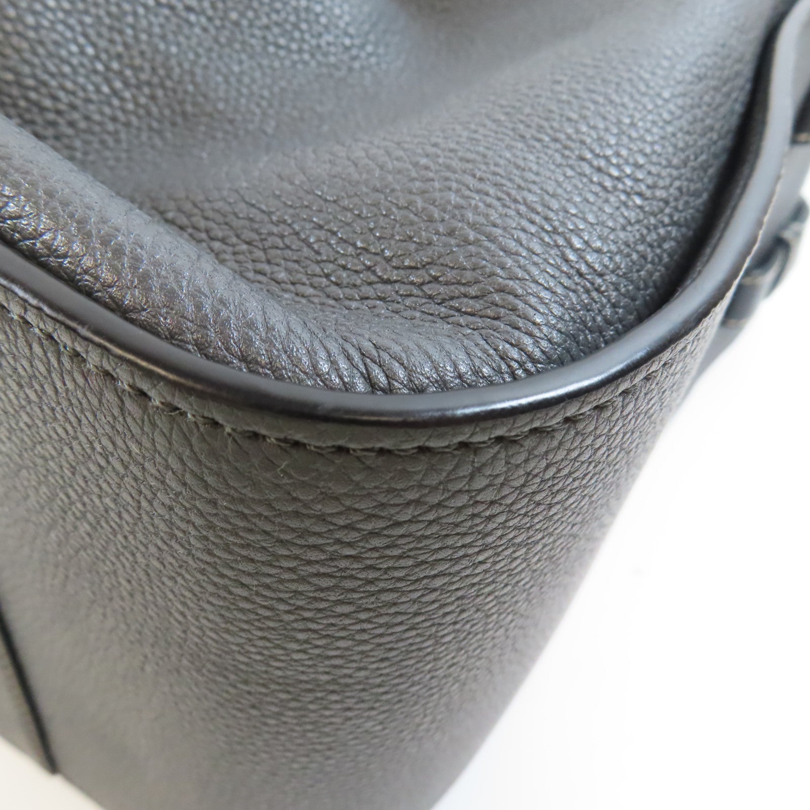 LOEWE 牛皮皮革Hammock銀扣手挽肩背兩用袋灰色