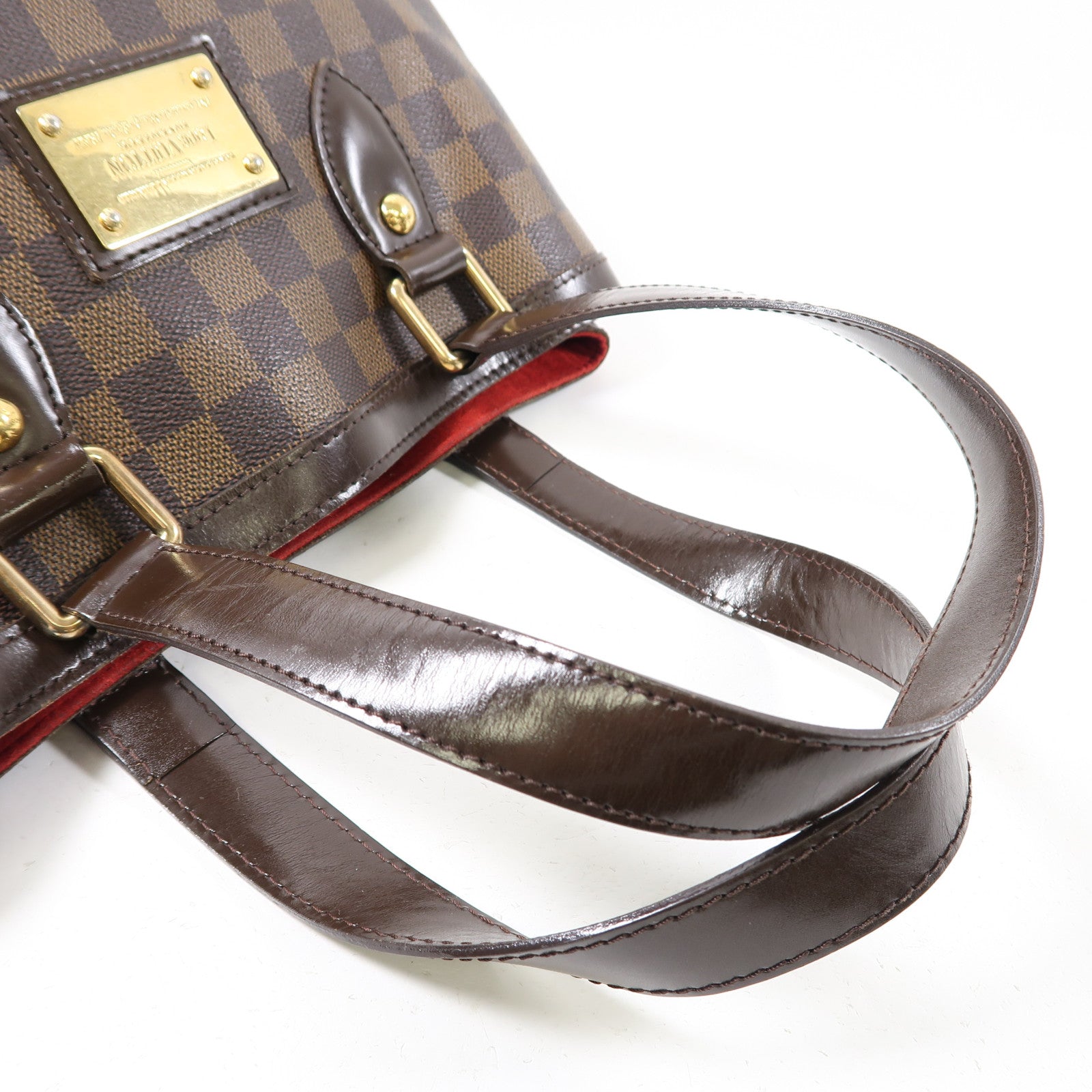 LOUIS VUITTON 【激減優惠】Damier Hampstead PM金扣手挽袋啡色