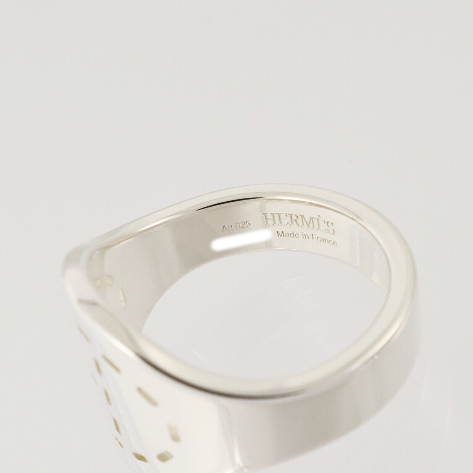 HERMES 925純銀Point Sellier Ring戒指