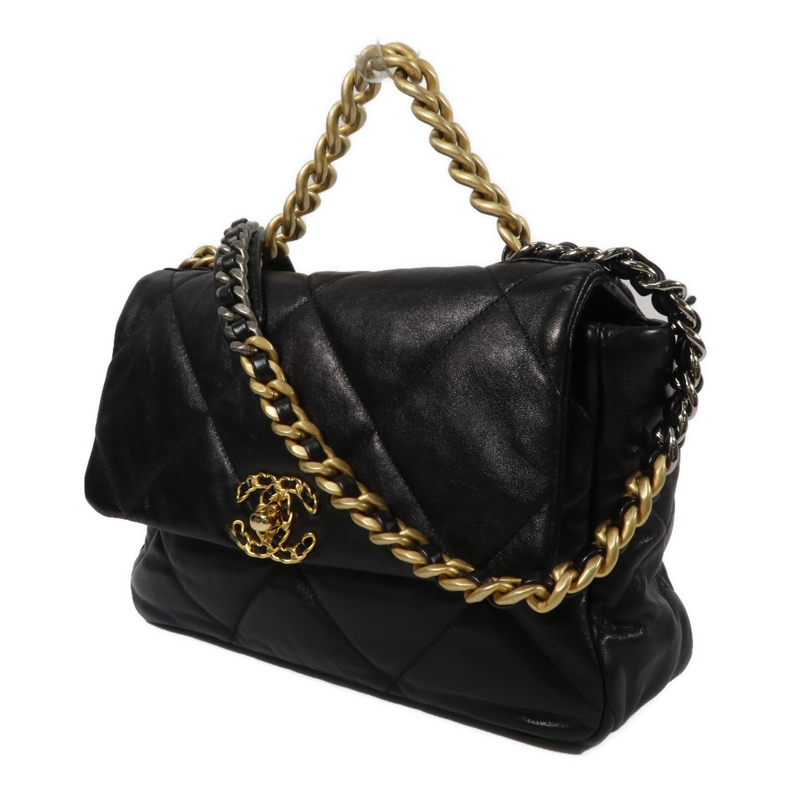 CHANEL 羊皮皮革Chanel 19 Large手挽肩背兩用袋