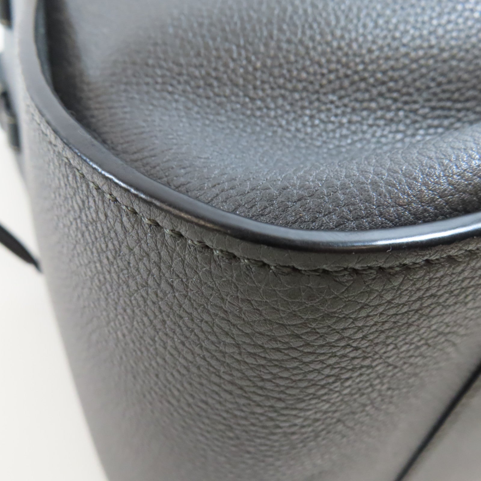 LOEWE 牛皮皮革Hammock銀扣手挽肩背兩用袋灰色
