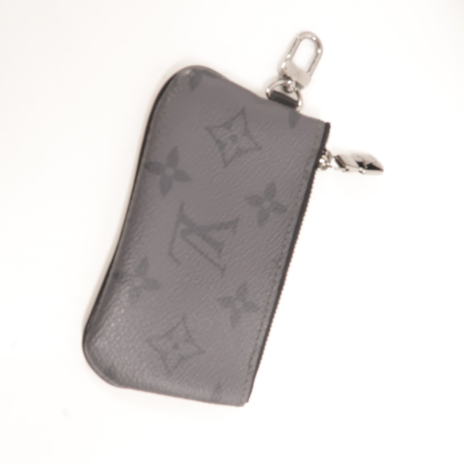 LOUIS VUITTON Monogram Eclipse Reverse Trio Messenger銀扣肩背袋灰色
