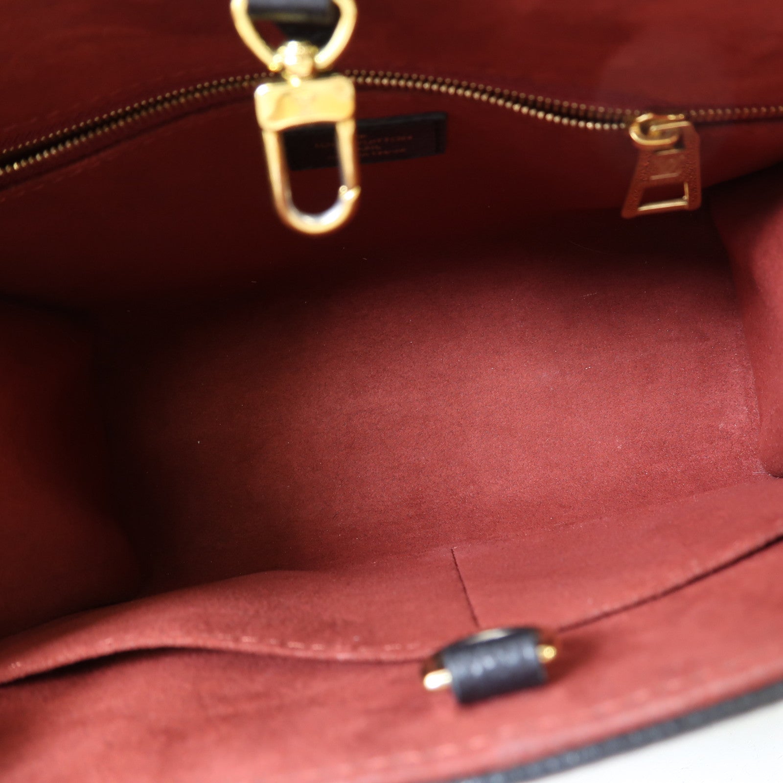 LOUIS VUITTON Monogram Empreinte On The Go PM金扣手挽肩背兩用袋黑色/米色