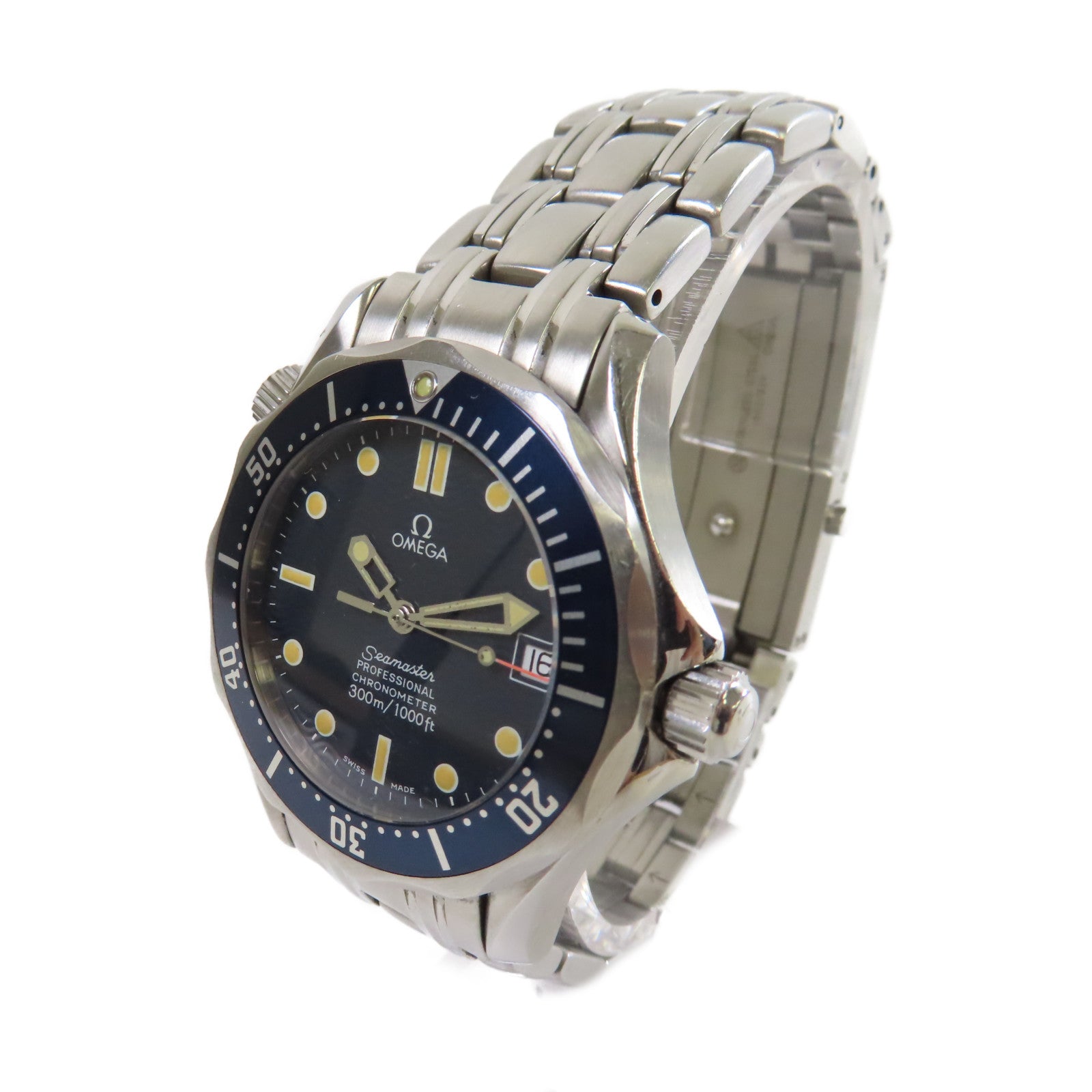 OMEGA Seamaster 33mm Watch不鏽鋼自動機芯手錶深藍色