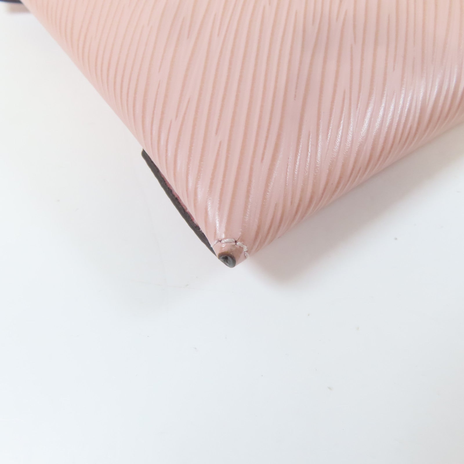 LOUIS VUITTON Epi Pochette Kirigami銀扣小袋粉紅色/紅色/深紅色