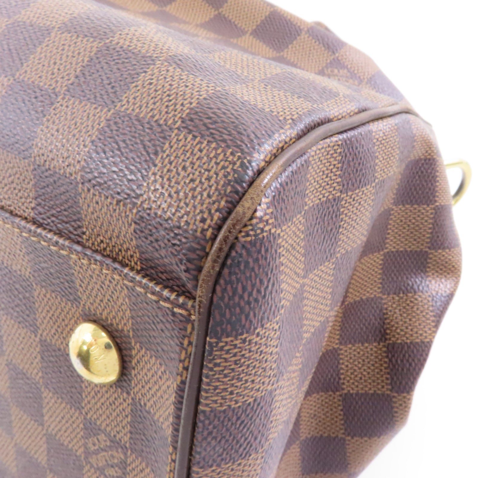LOUIS VUITTON Damier Tivoli GM金扣手挽肩背兩用袋啡色