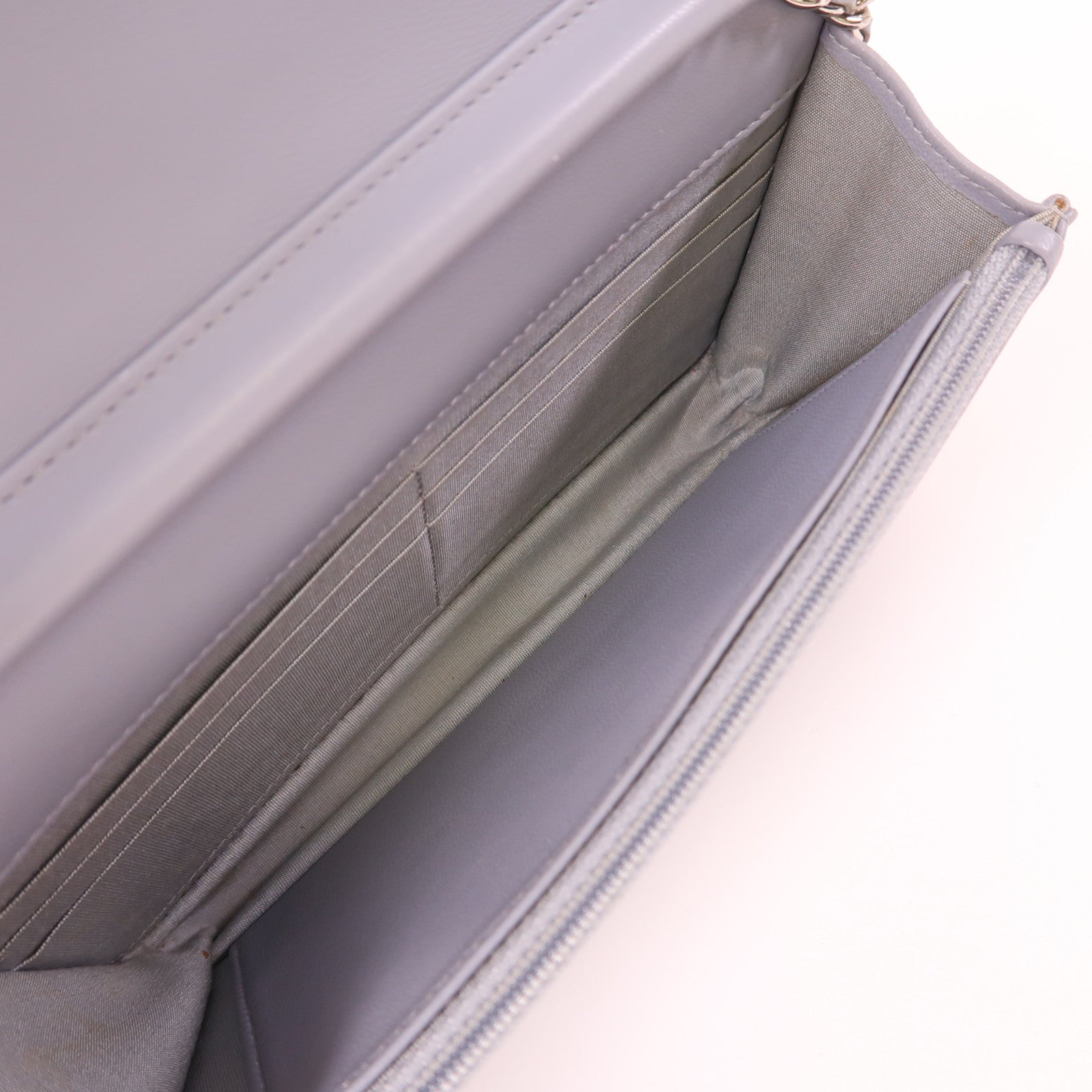 CHANEL 帆布/牛皮皮革WOC Wallet On Chain鏈帶肩背袋