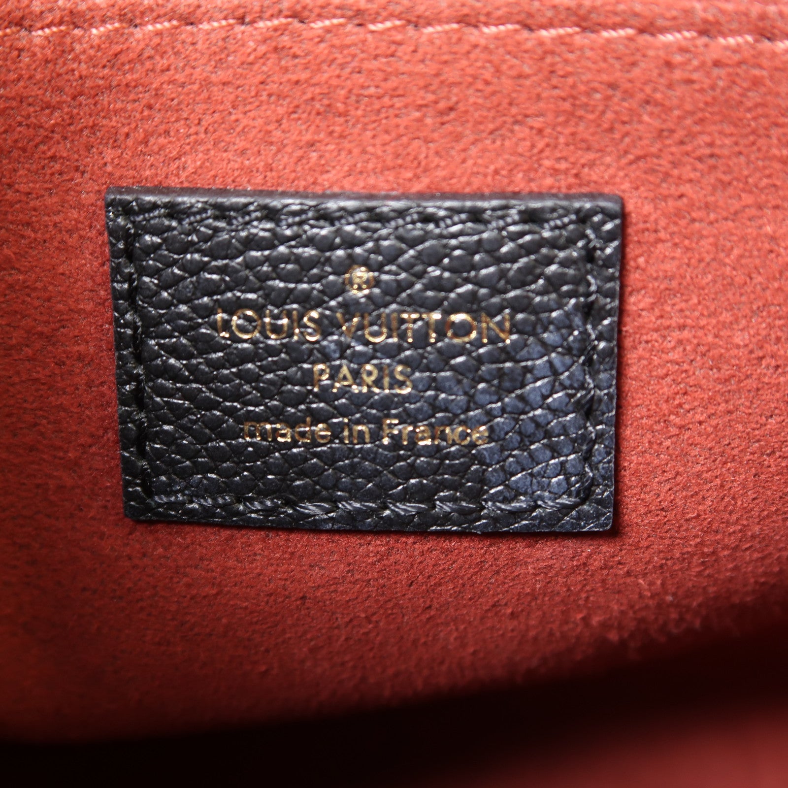 LOUIS VUITTON Monogram Empreinte On The Go PM金扣手挽肩背兩用袋黑色/米色