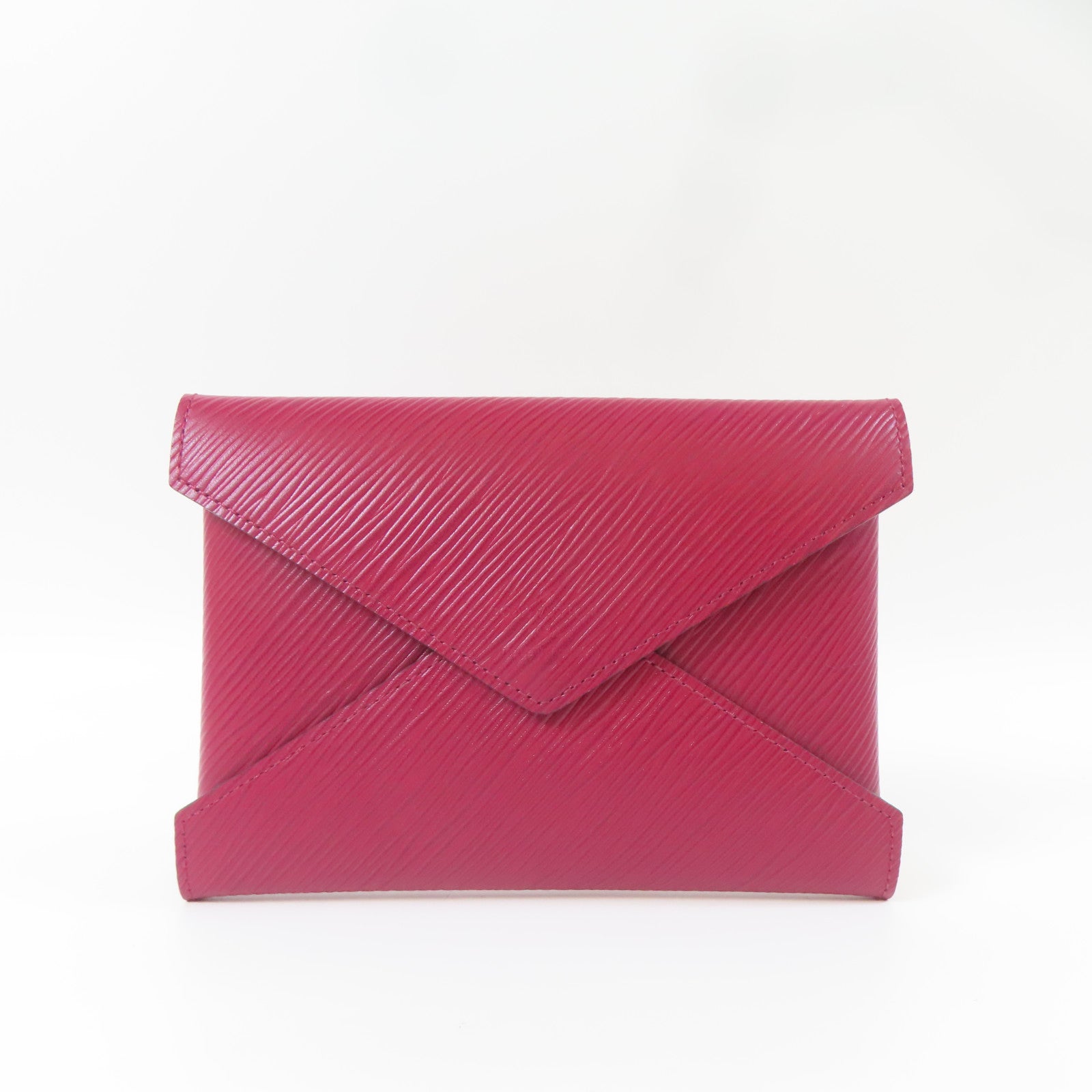 LOUIS VUITTON Epi Pochette Kirigami銀扣小袋粉紅色/紅色/深紅色