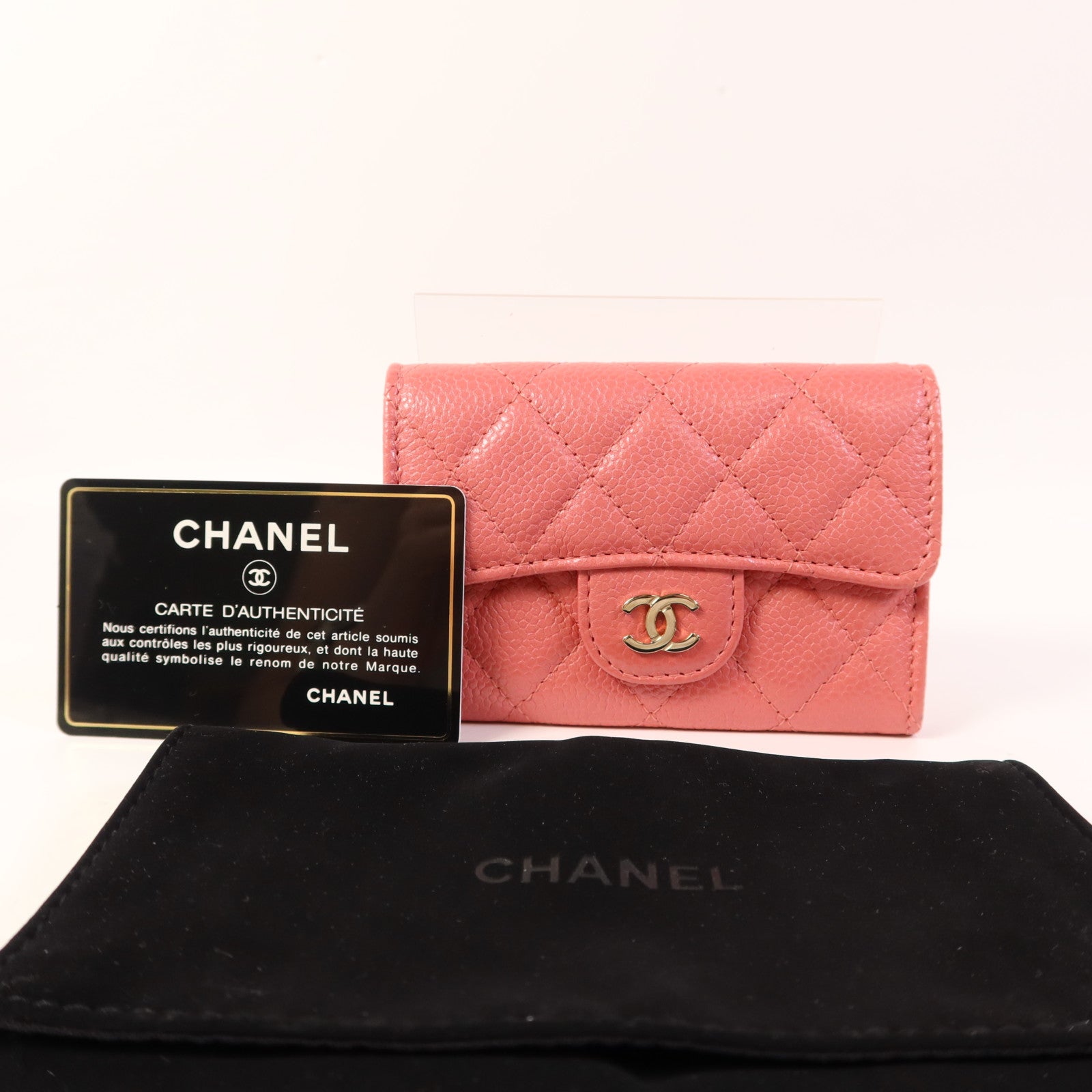 CHANEL 牛皮皮革Card Case金扣卡片套