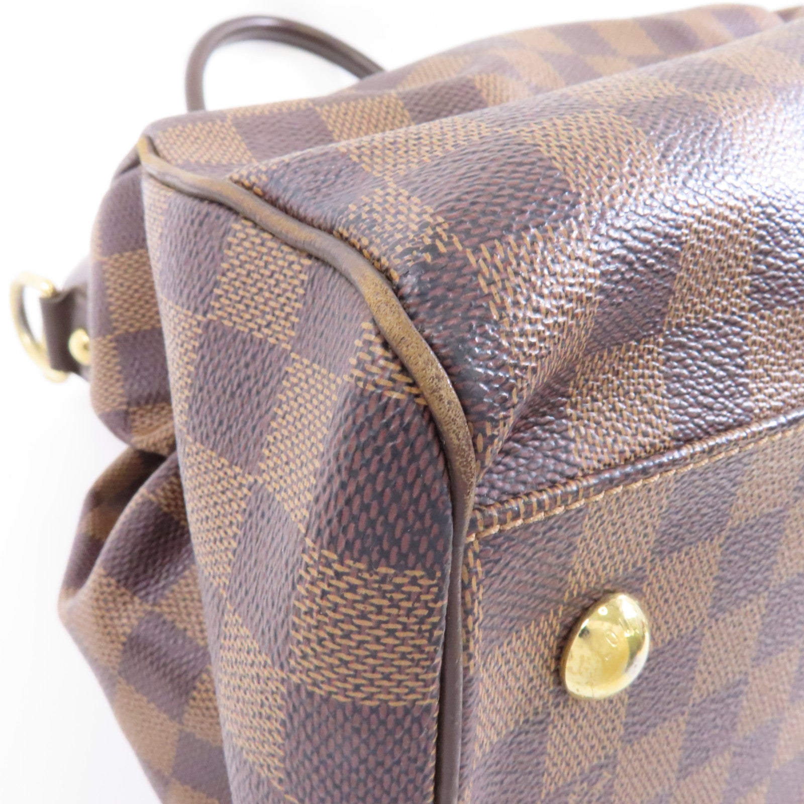 LOUIS VUITTON Damier Tivoli GM金扣手挽肩背兩用袋啡色