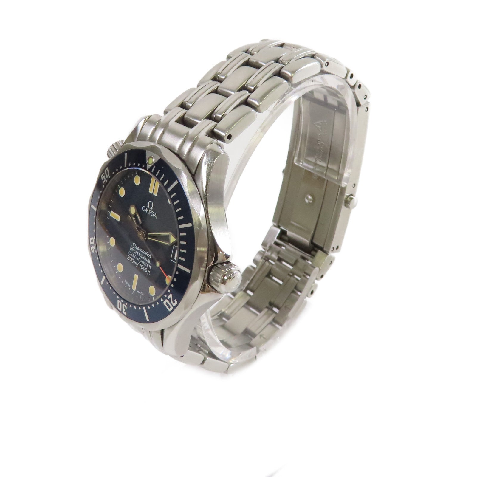 OMEGA Seamaster 33mm Watch不鏽鋼自動機芯手錶深藍色