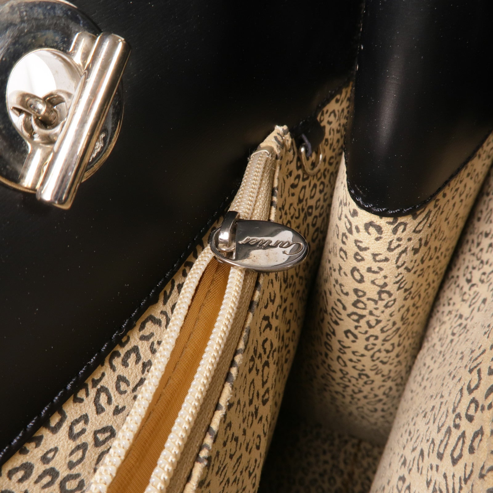 CARTIER 牛皮皮革Shoulder Tote銀扣肩背袋/手挽袋