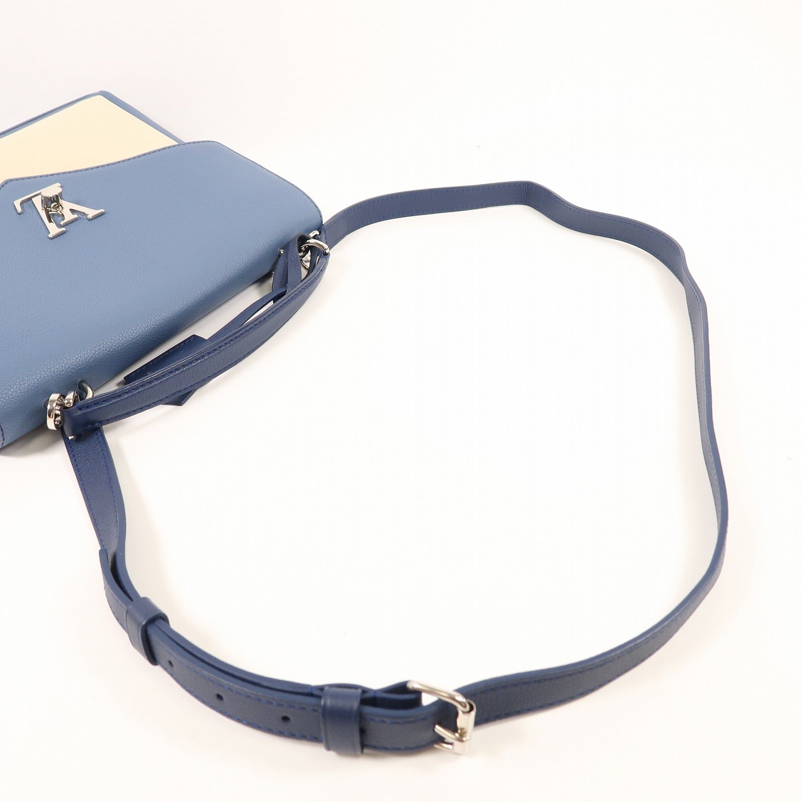 LOUIS VUITTON 牛皮皮革My Lockme銀扣手挽肩背兩用袋