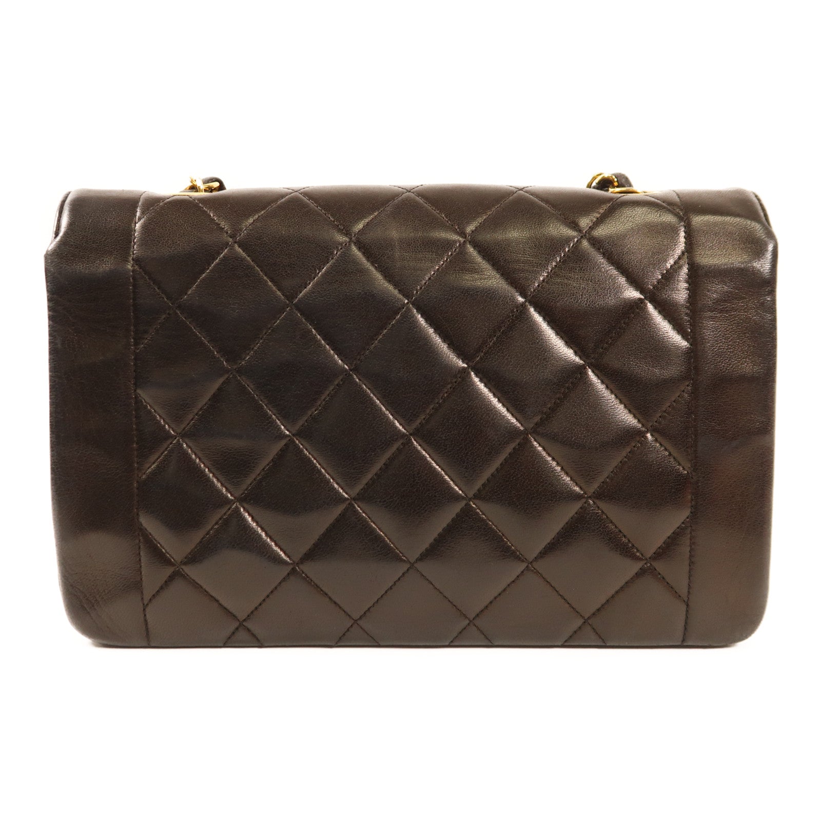CHANEL 羊皮皮革Diana Shoulder金扣鏈帶肩背袋