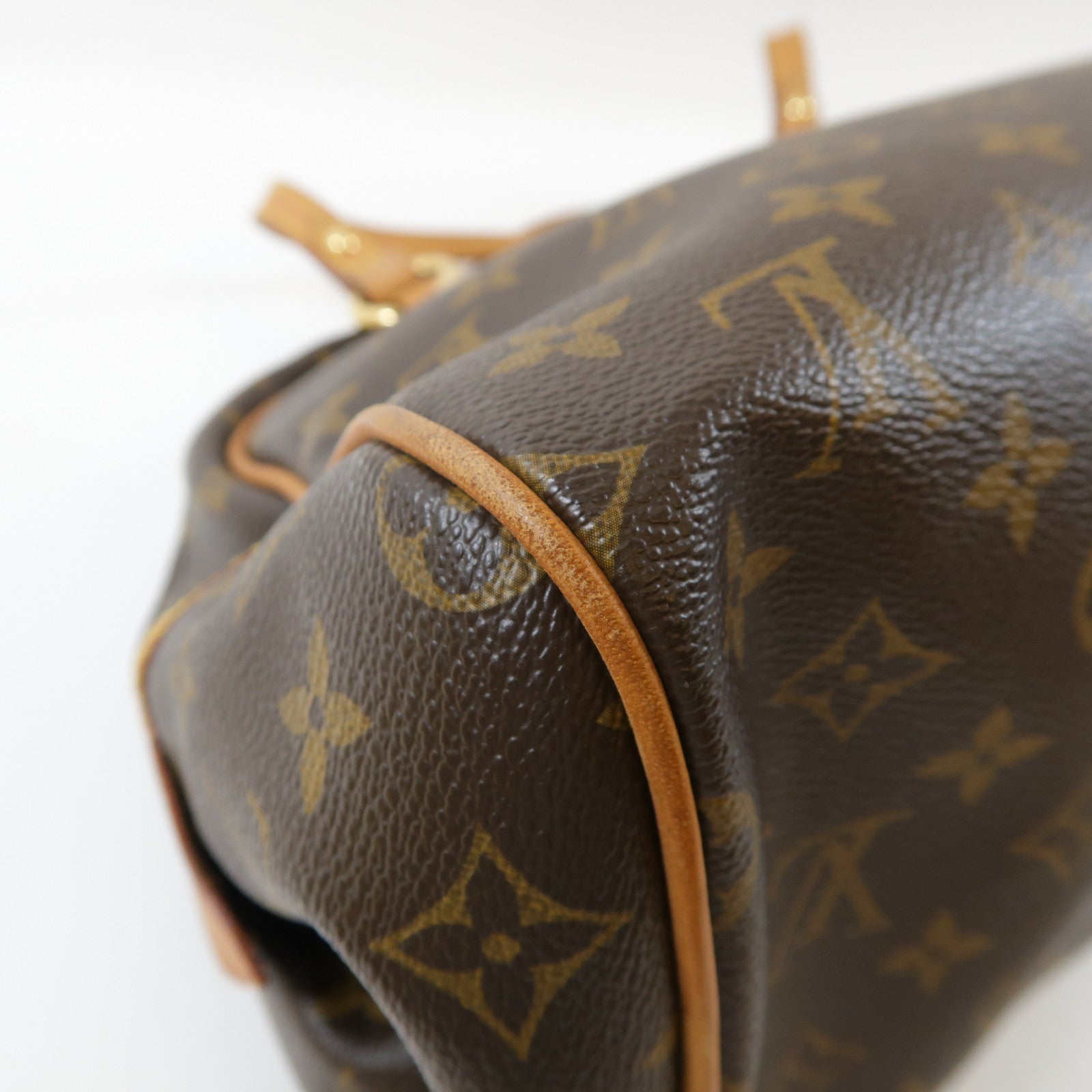 LOUIS VUITTON Monogram Mantergoueil PM金扣肩背袋啡色