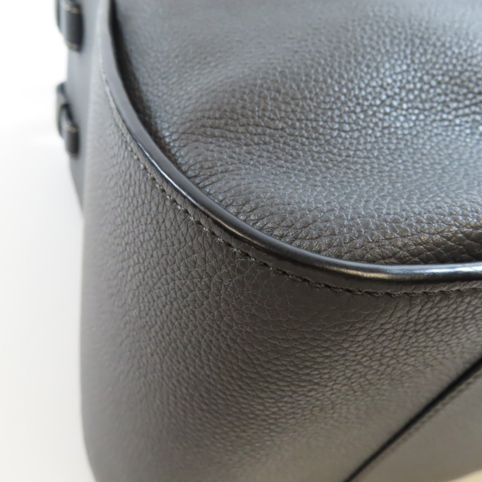 LOEWE 牛皮皮革Hammock銀扣手挽肩背兩用袋灰色