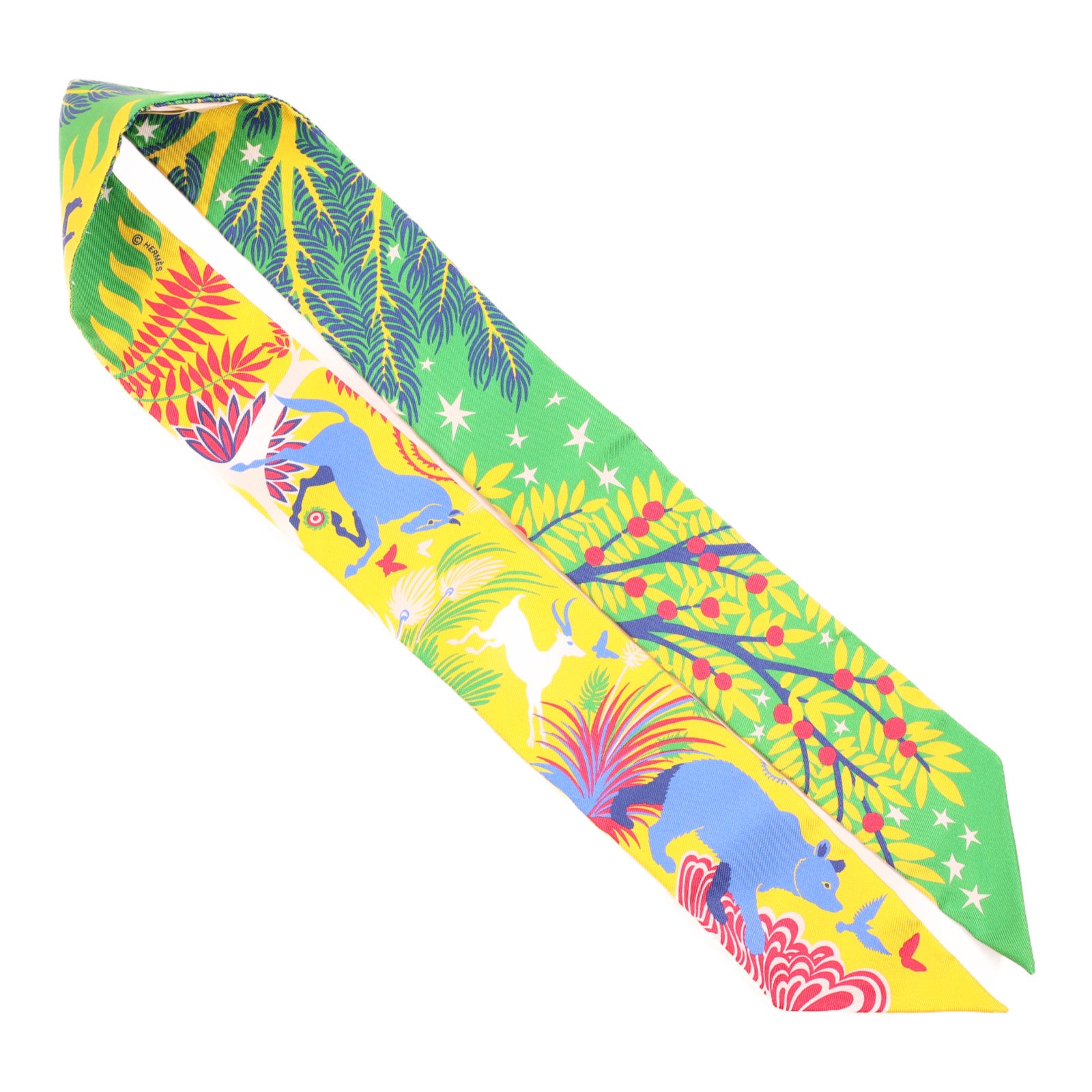 HERMES 絲質Twilly絲巾