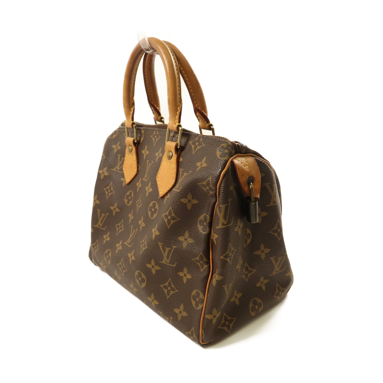 LOUIS VUITTON Monogram Speedy 25金扣手挽袋啡色