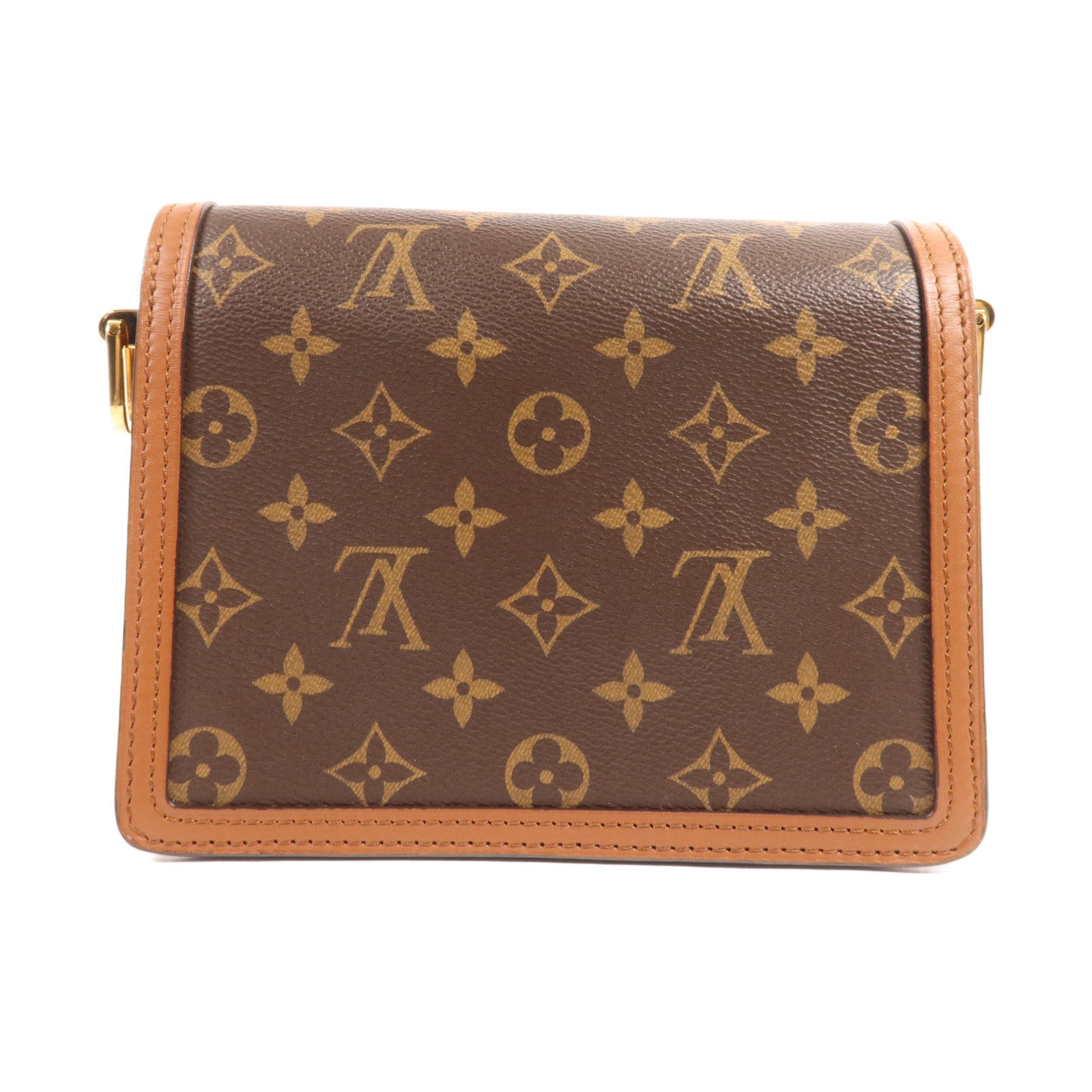 LOUIS VUITTON Monogram Reverse Mini Dauphine金扣肩背袋