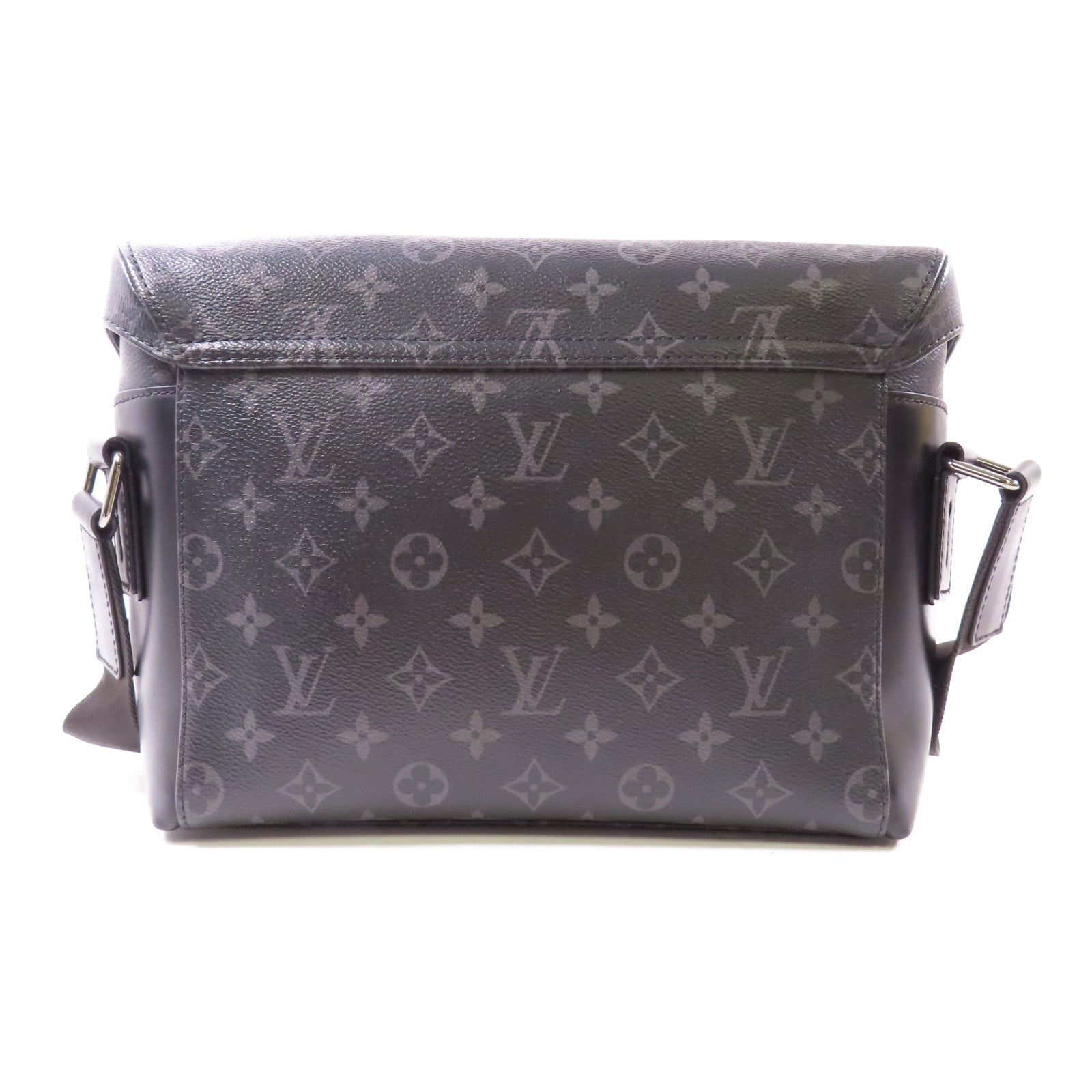 LOUIS VUITTON Monogram Eclipse Messenger PM Voyager銀扣肩背袋