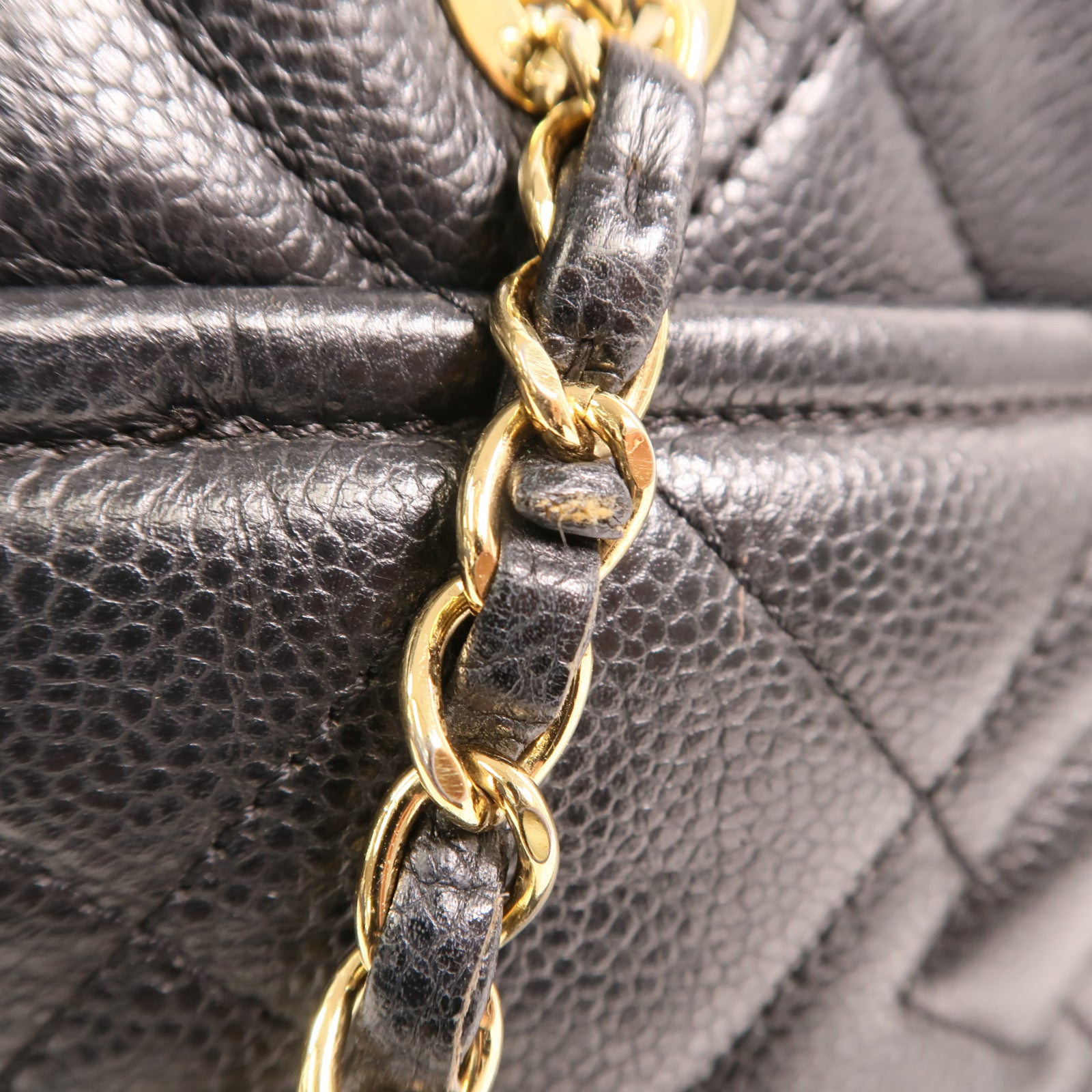 CHANEL 牛皮皮革Timeless CC Tote Bag金扣鏈帶手挽袋